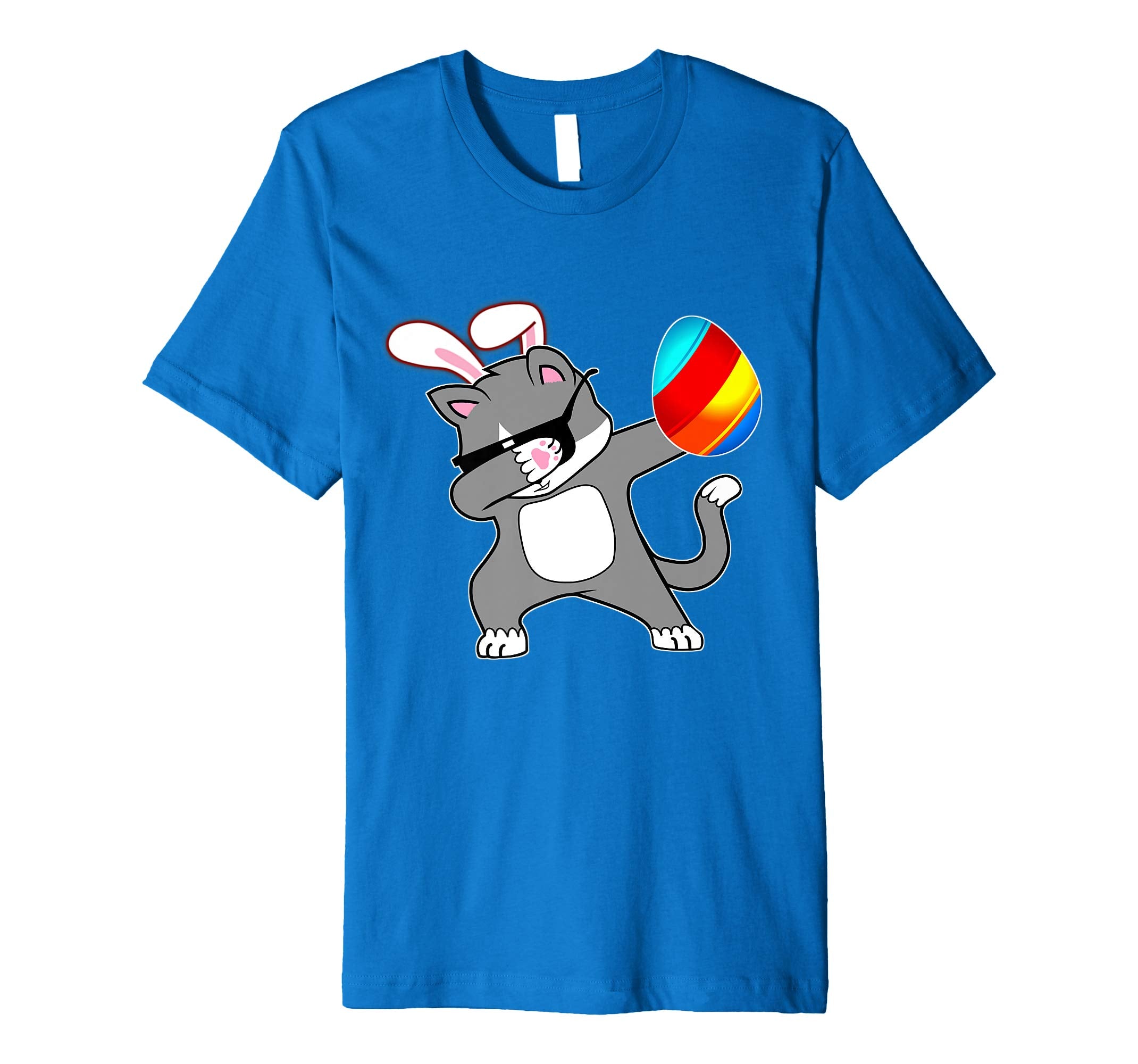 Easter Bunny Dabbing Kitty Cat Tshirt Egg Ears Animal Gift