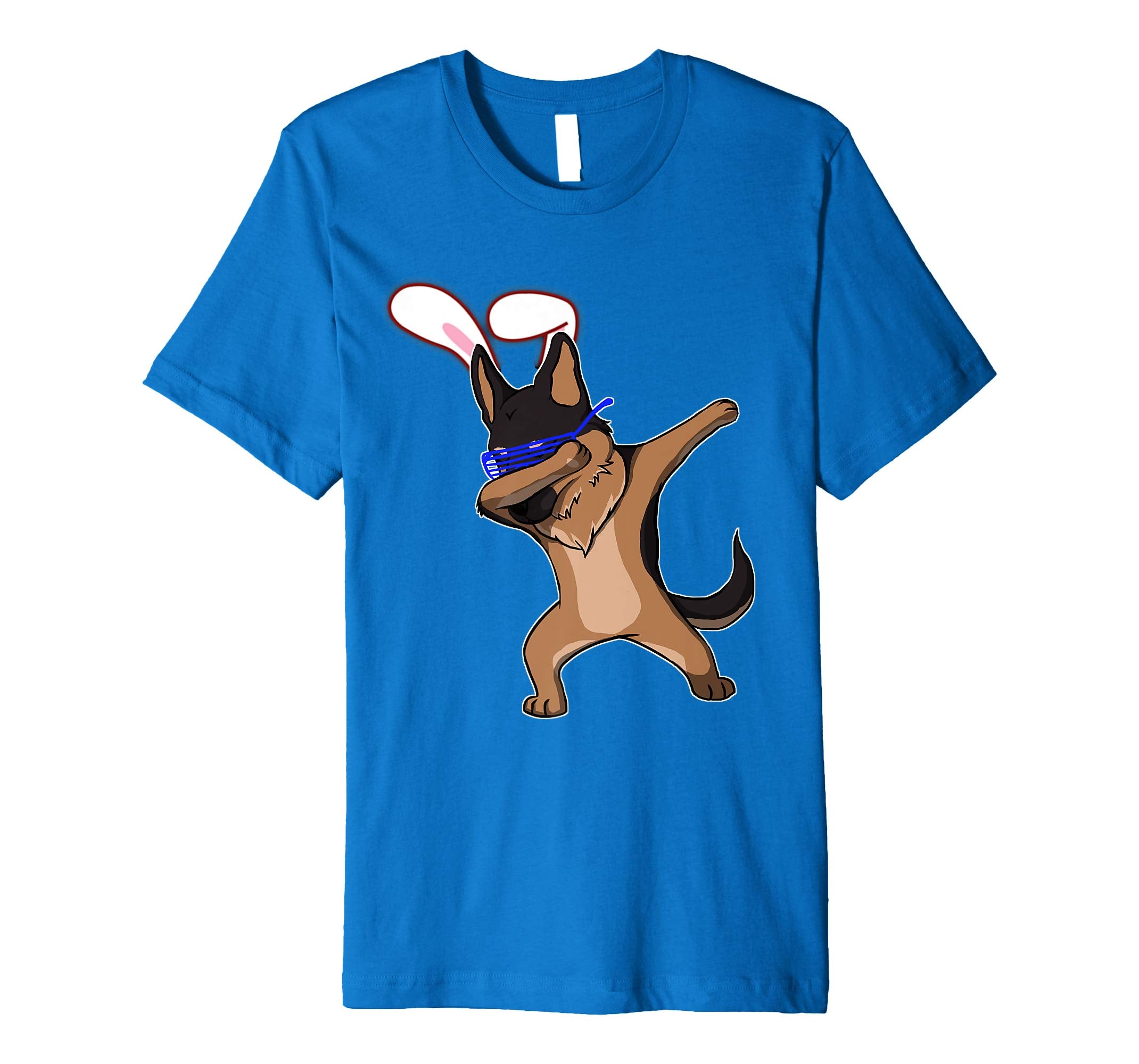 Easter Bunny Dabbing German Shepherd Dog Tshirt Rabbit Ears