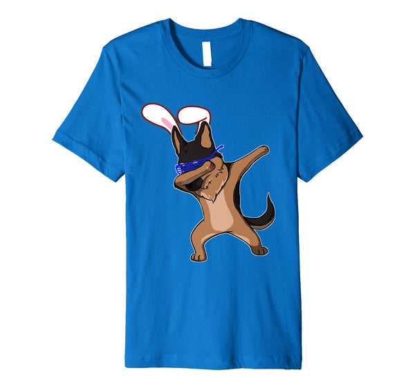 Easter Bunny Dabbing German Shepherd Dog Tshirt Rabbit Ears