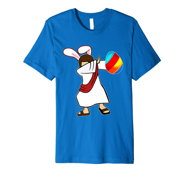 Easter Bunny Dabbing Jesus Christian Tshirt Egg Ears Gift