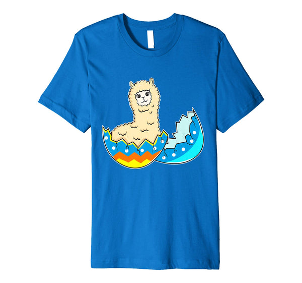 Funny Easter T-Shirt Llama Easter Egg Kids Gift