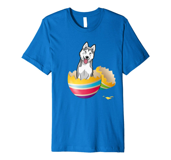 Husky Hatching From Easter Egg Easter Day Shirt