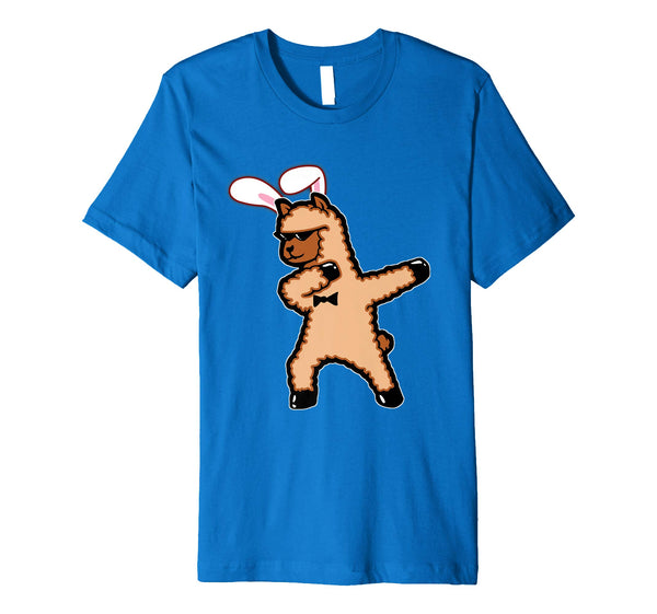 Easter Bunny Dabbing Llama Tshirt Rabbit Ears Animal Gift