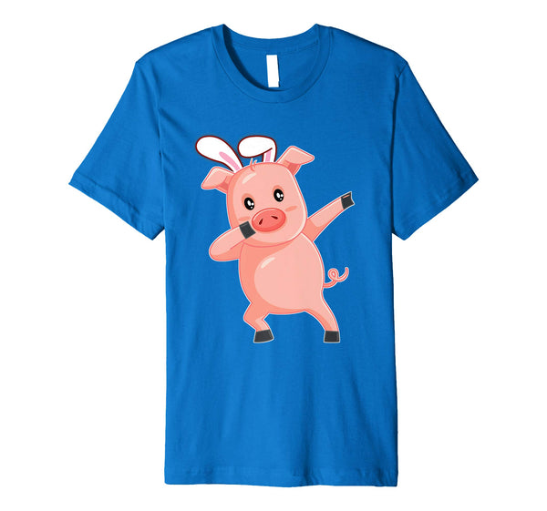 Easter Bunny Dabbing Pig Hog Tshirt Rabbit Ears Animal Gift