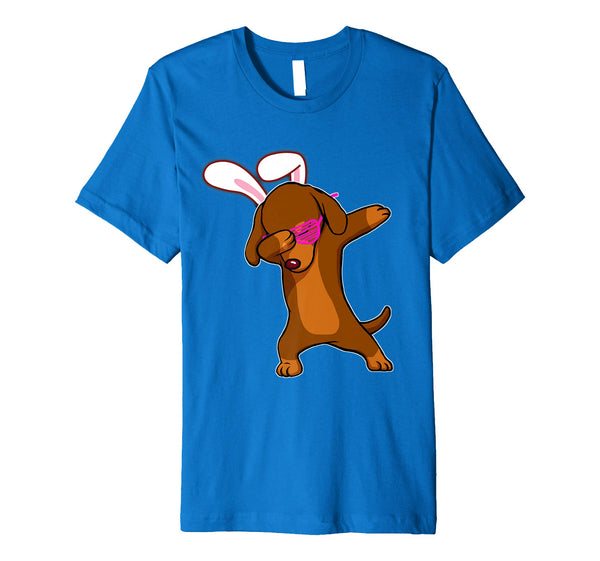 Easter Bunny Dabbing Dachshund Dog Tshirt Rabbit Ears Gift