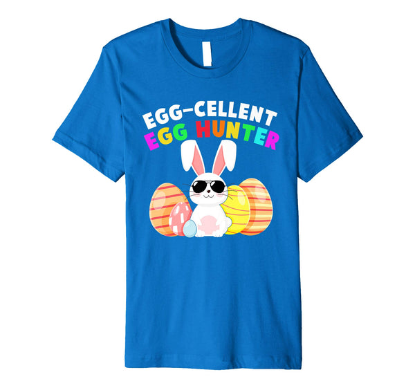Egg-cellent Egg Hunter Easter T-Shirt Boys Girls Bunny Gift
