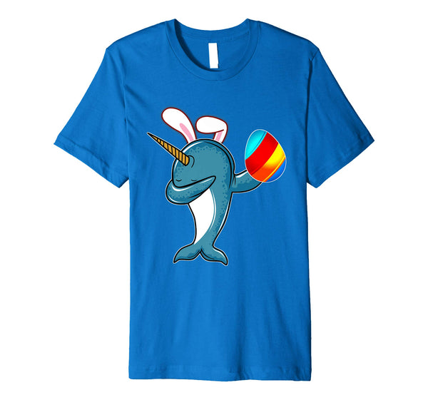 Easter Bunny Dabbing Narwhal Unicorn Tshirt Egg Ears Gift