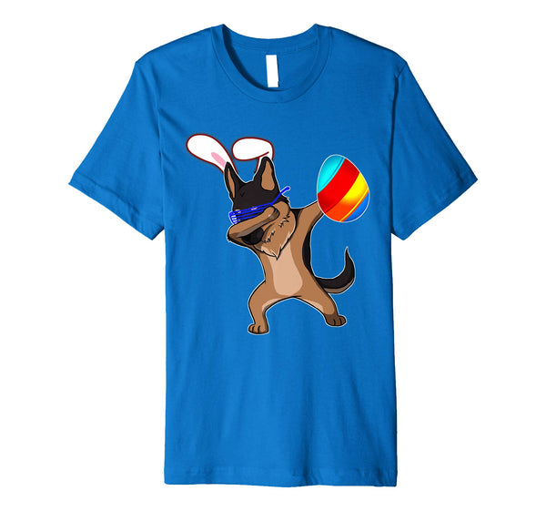 Easter Bunny Dabbing German Shepherd Dog Tshirt Egg Ears