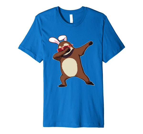 Easter Bunny Dabbing Sloth Tshirt Rabbit Ears Animal Gift