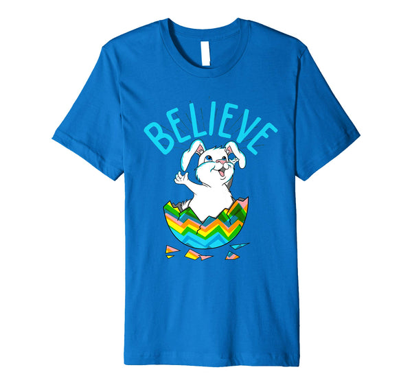 Cute Easter Bunny Shirt Kids Believe Cute Eggs Boys Girls