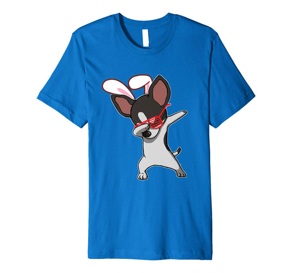 Easter Bunny Dabbing Chihuahua Dog Tshirt Rabbit Ears Gift