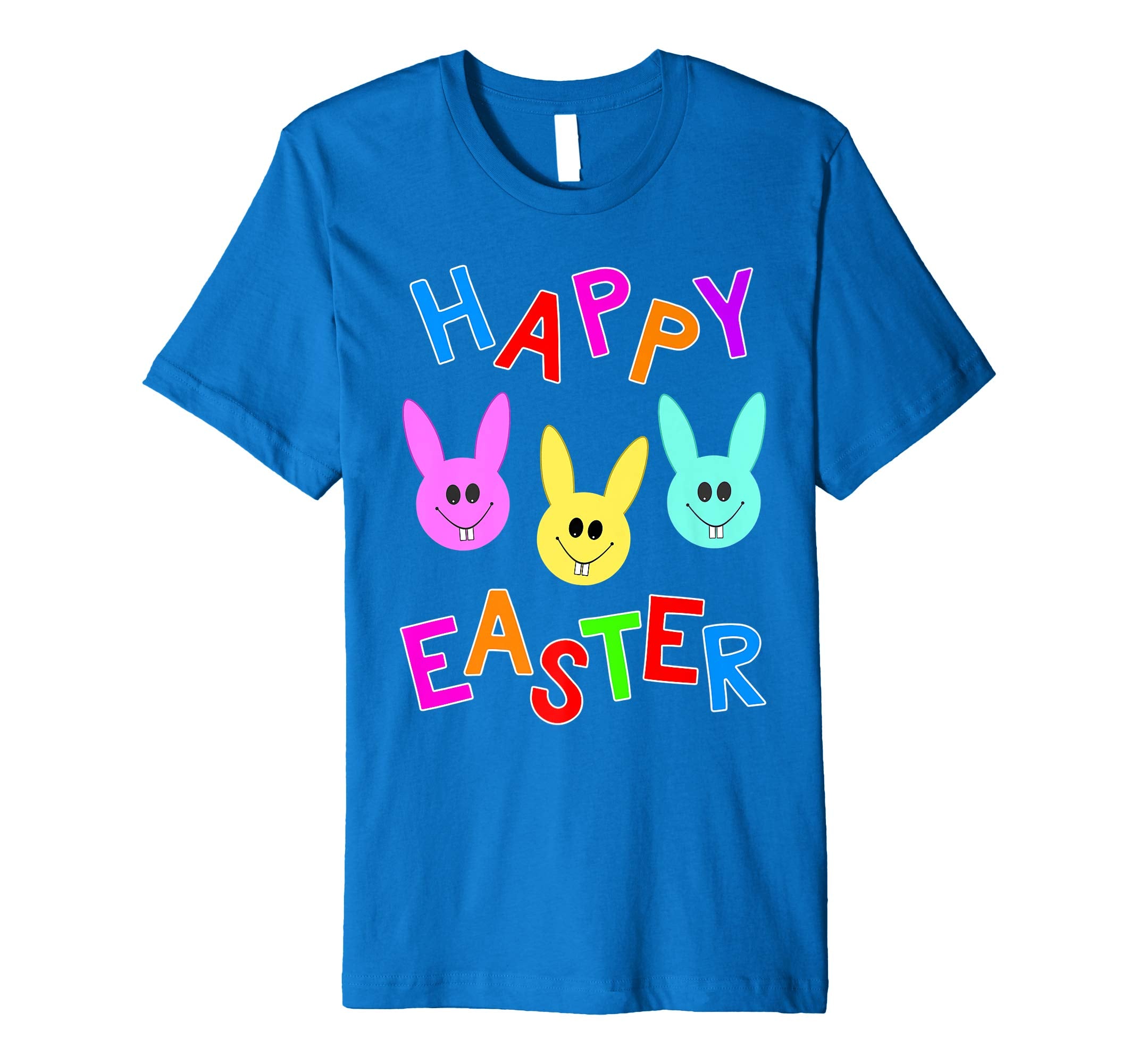 Happy Easter T shirt Cute Bunnies Colorful Bunny Boys Girls