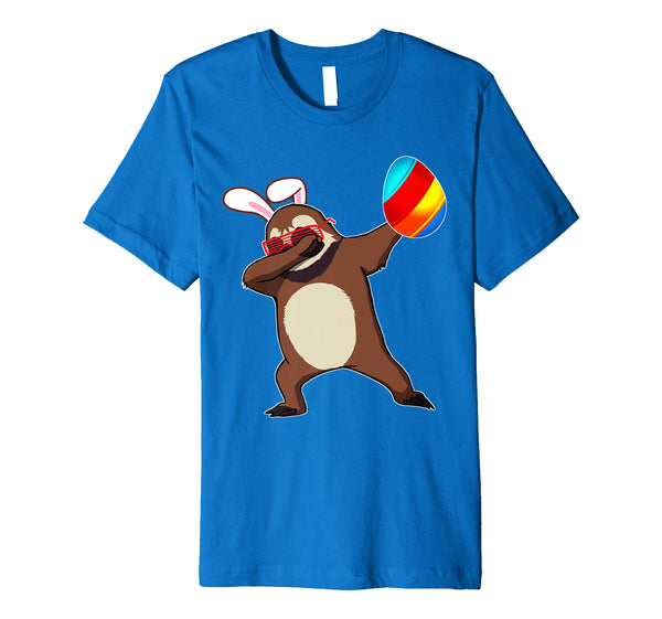 Easter Bunny Dabbing Sloth Tshirt Egg Ears Animal Gift