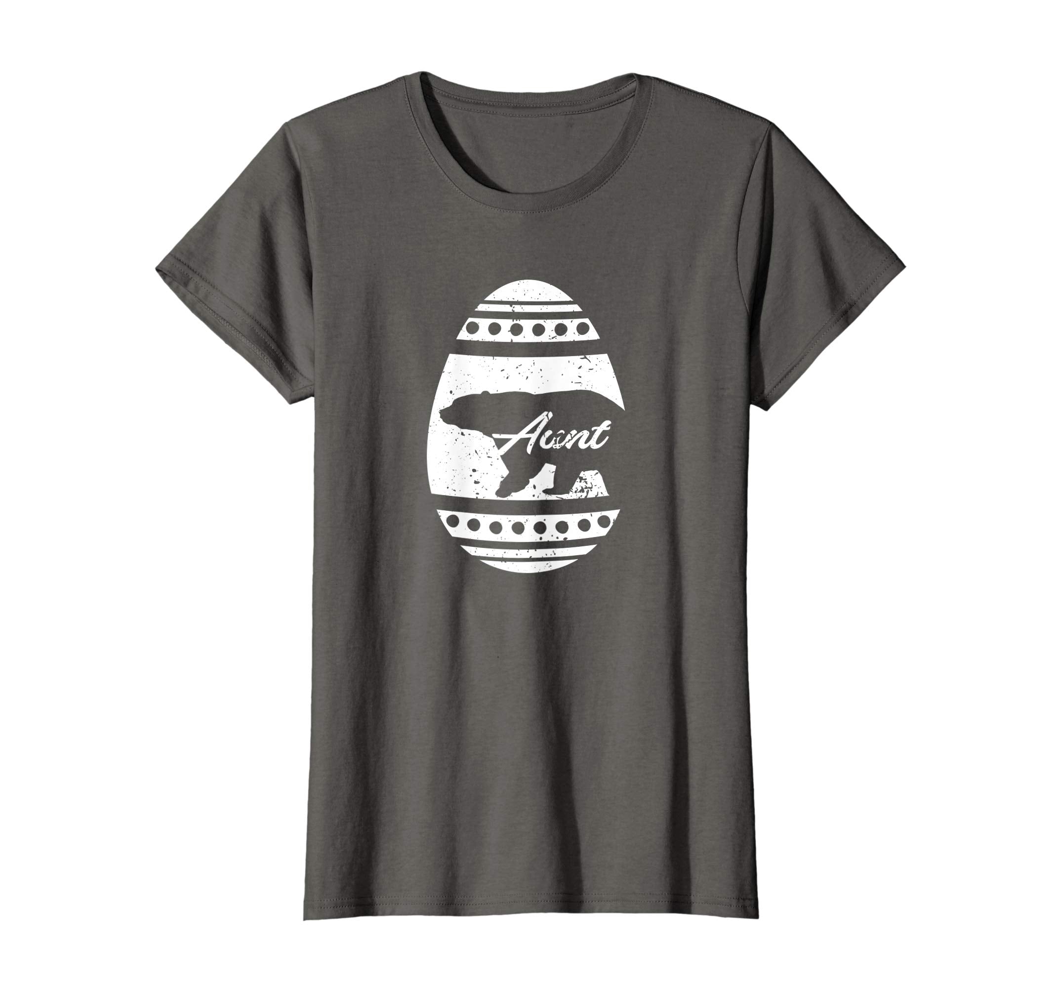 Womens Aunt Bear Easter Egg T-Shirt Easter Bunny Gift for Aunt