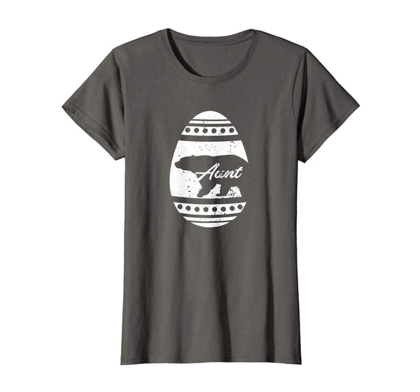 Womens Aunt Bear Easter Egg T-Shirt Easter Bunny Gift for Aunt