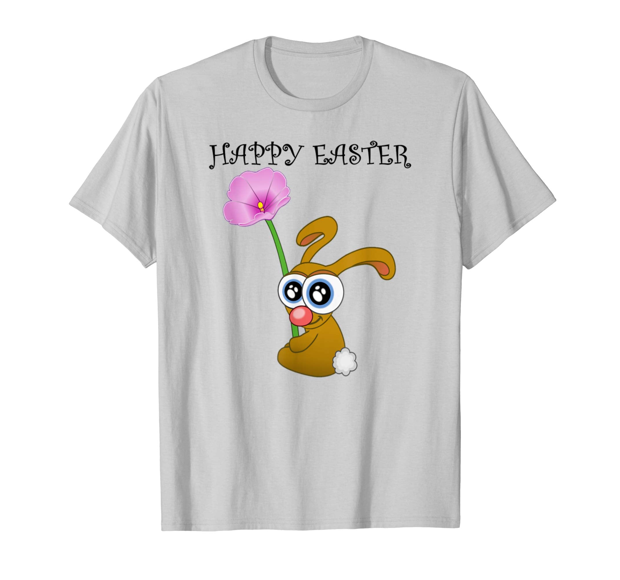 Tee-Happy easter-Cute easter bunny flowers t shirt gift