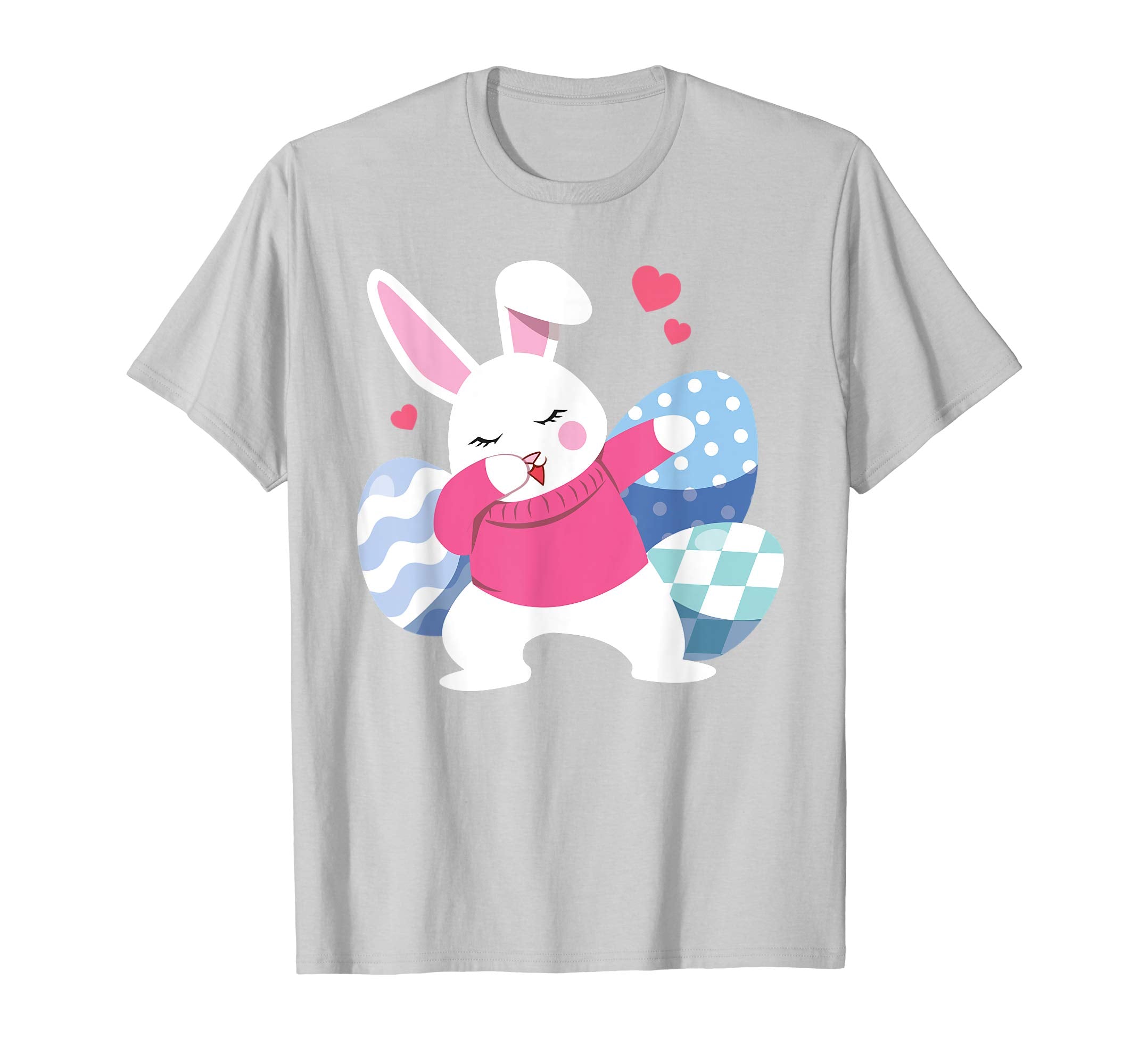 Eggs Easter Bunny Dabbing Shirt Rabbit For Kids Girls