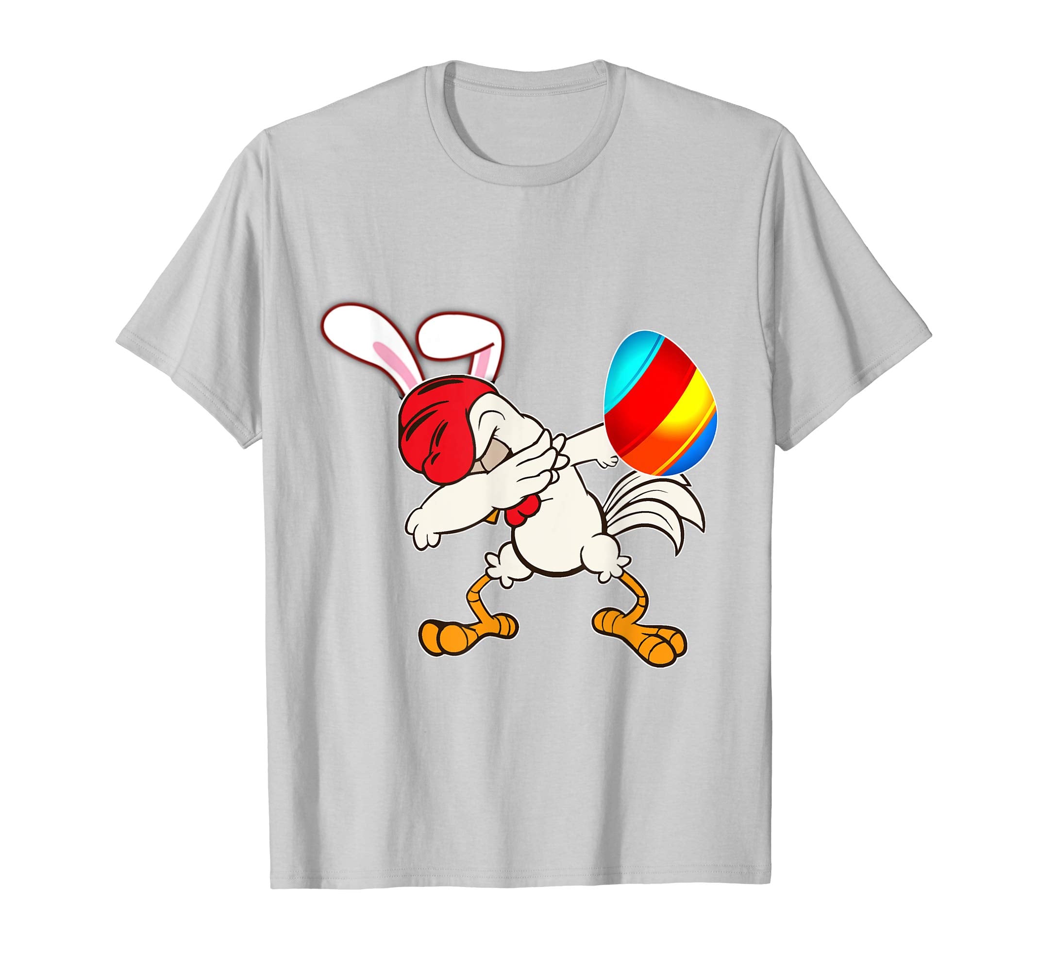 Easter Bunny Dabbing Chicken Rooster Tshirt Egg Ears Gift