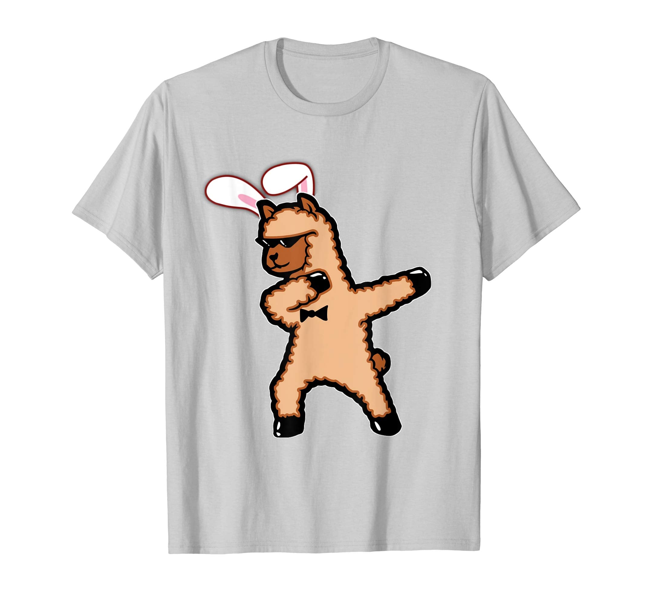 Easter Bunny Dabbing Llama Tshirt Rabbit Ears Animal Gift