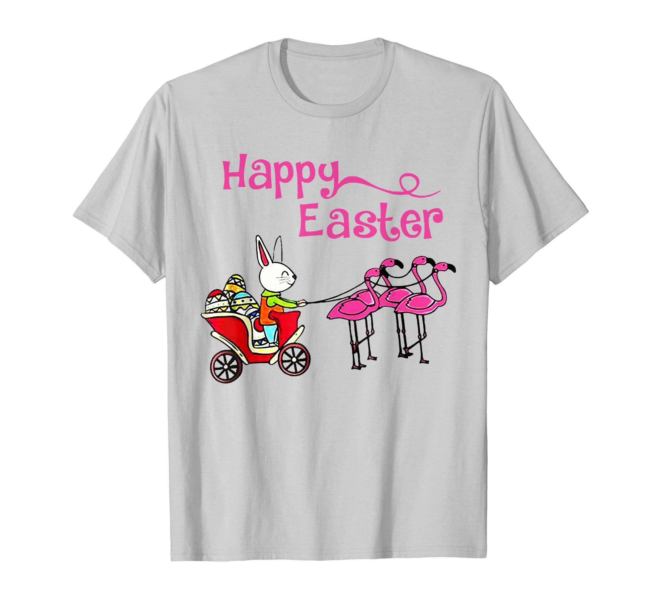 Crazy Rabbit With Easter Eggs Tee Flamingo Tee shirt