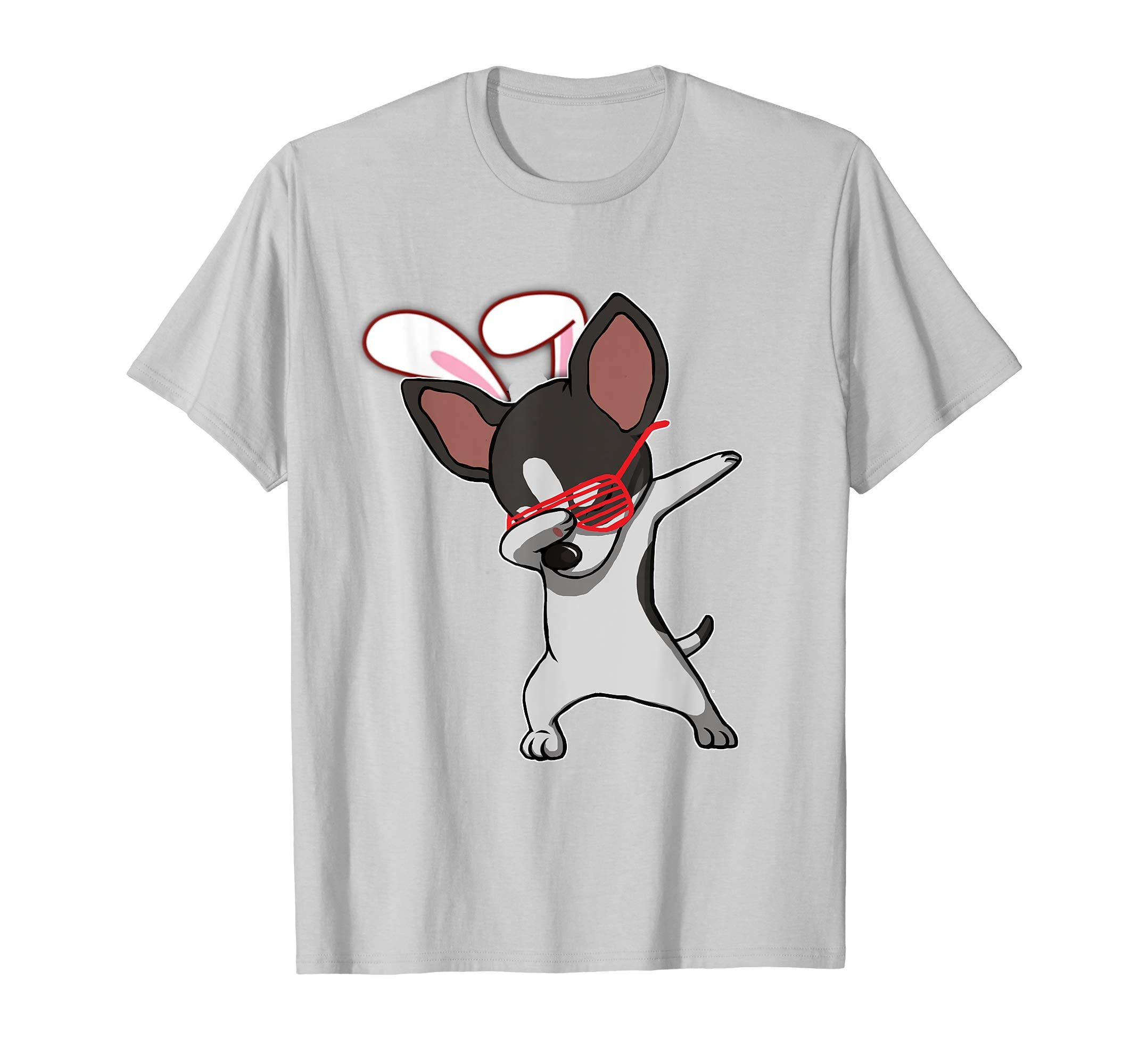 Easter Bunny Dabbing Chihuahua Dog Tshirt Rabbit Ears Gift