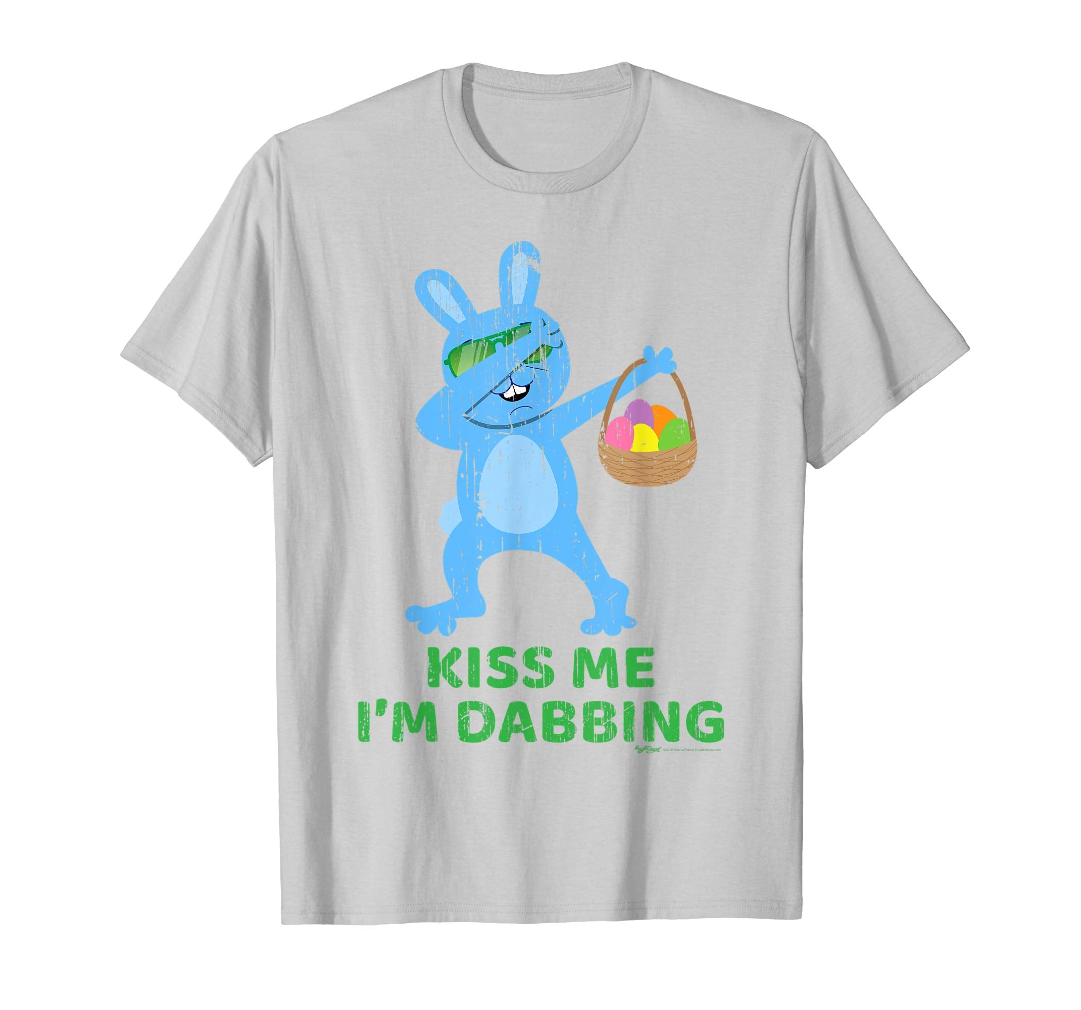 Vintage Kiss Me I'm Dabbing Easter Bunny Dab Dance T Shirt