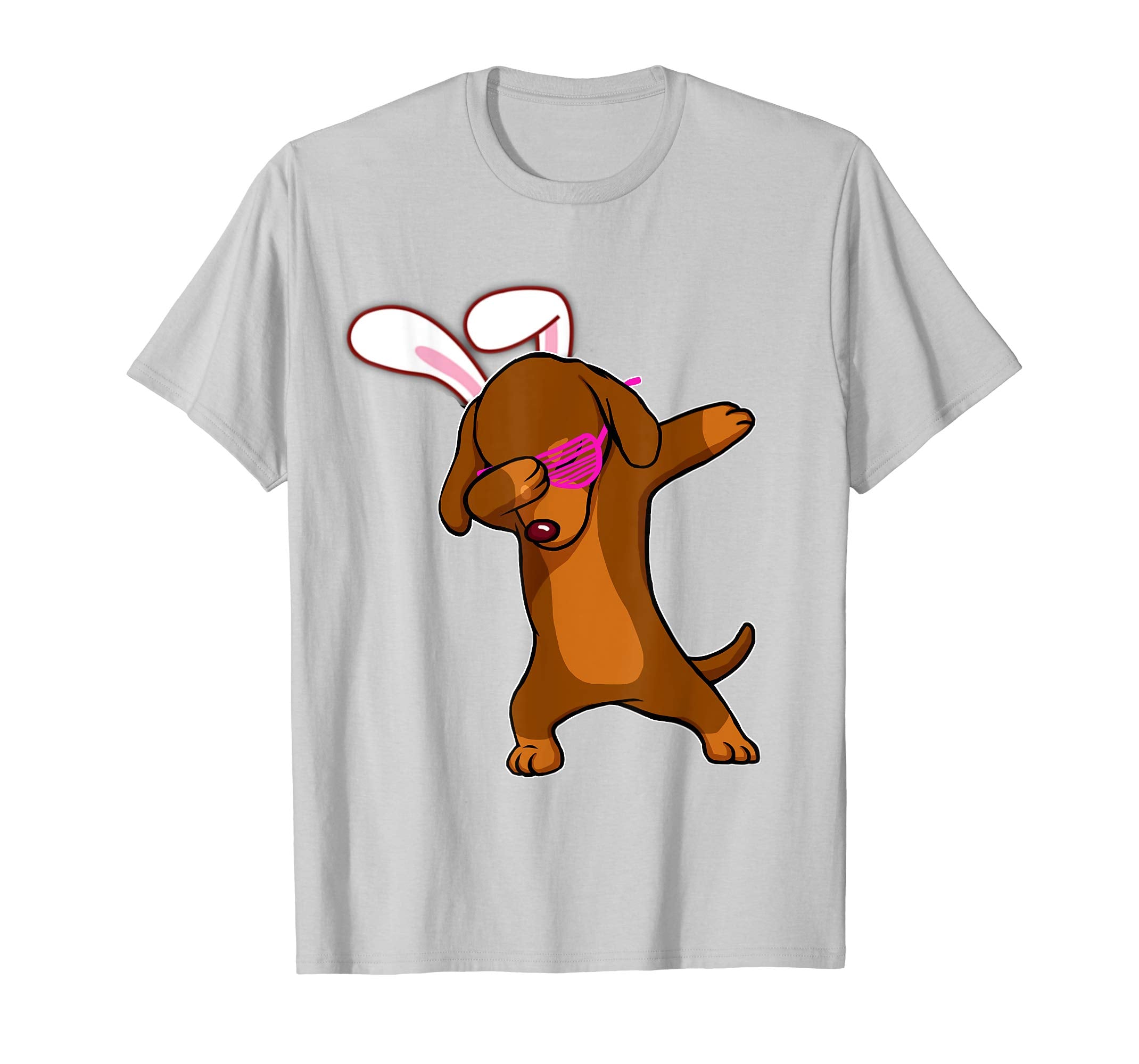 Easter Bunny Dabbing Dachshund Dog Tshirt Rabbit Ears Gift