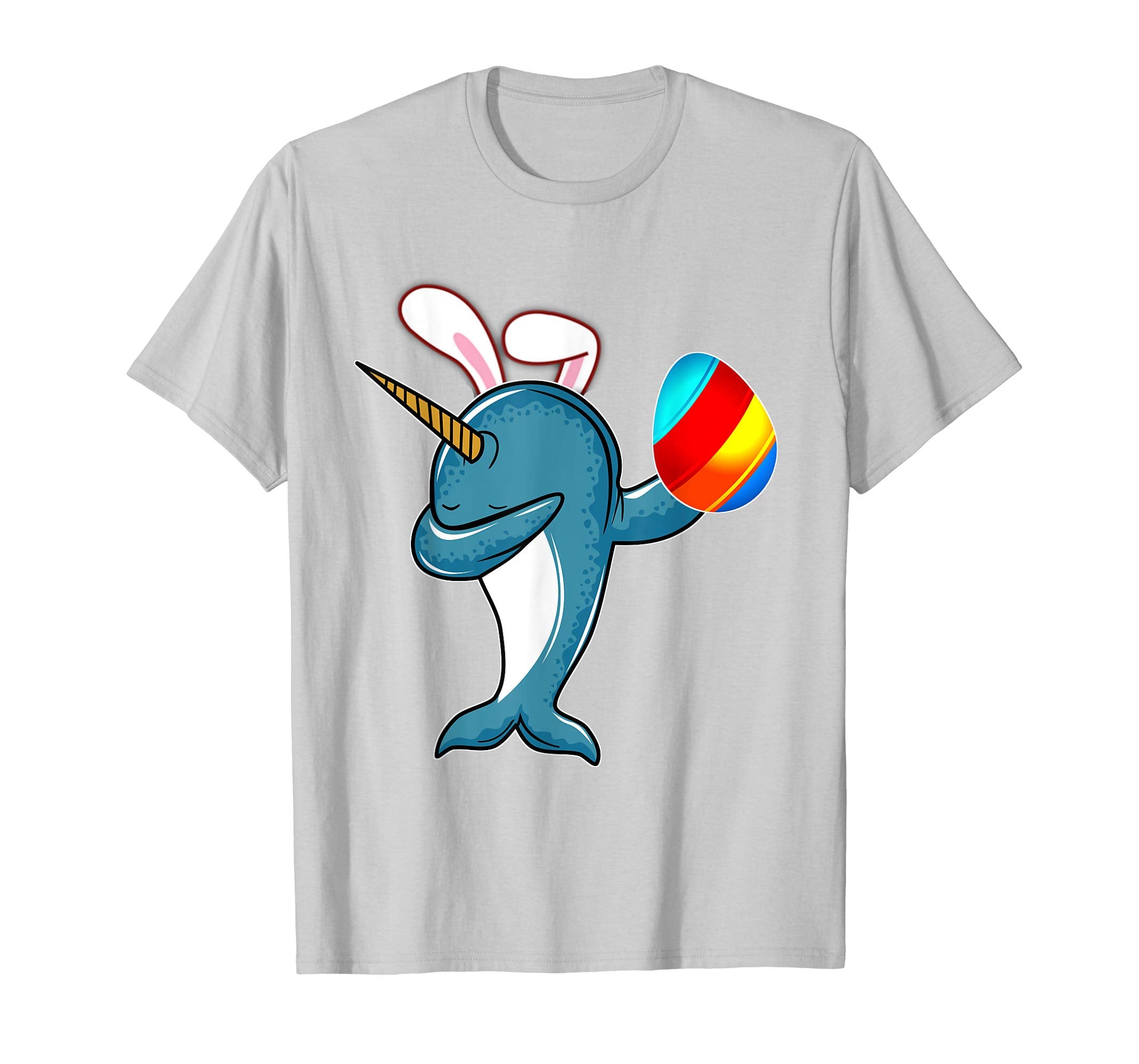 Easter Bunny Dabbing Narwhal Unicorn Tshirt Egg Ears Gift