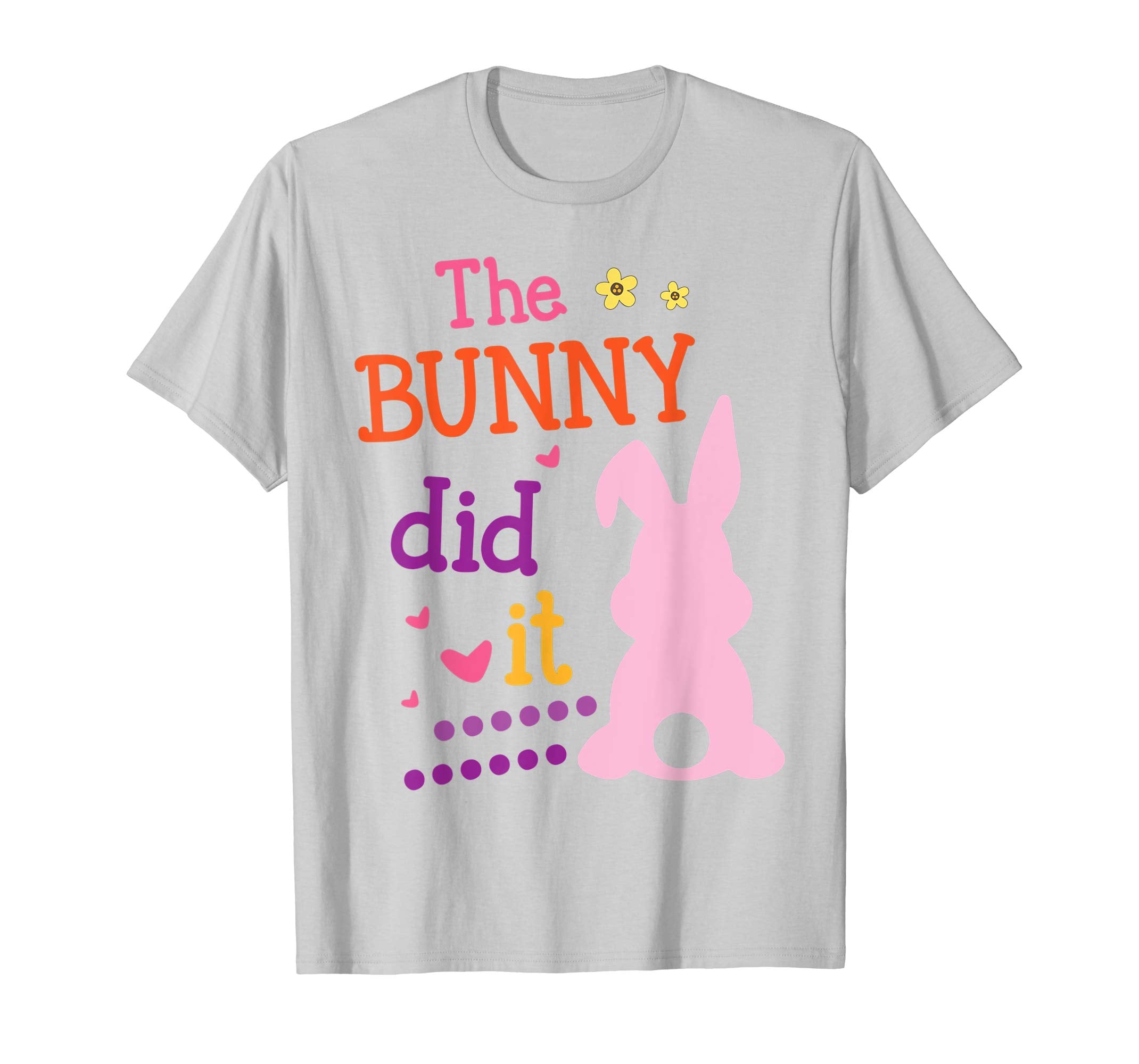 Heart Flower Bunny Face Happy Easter Shirt The Bunny Did It