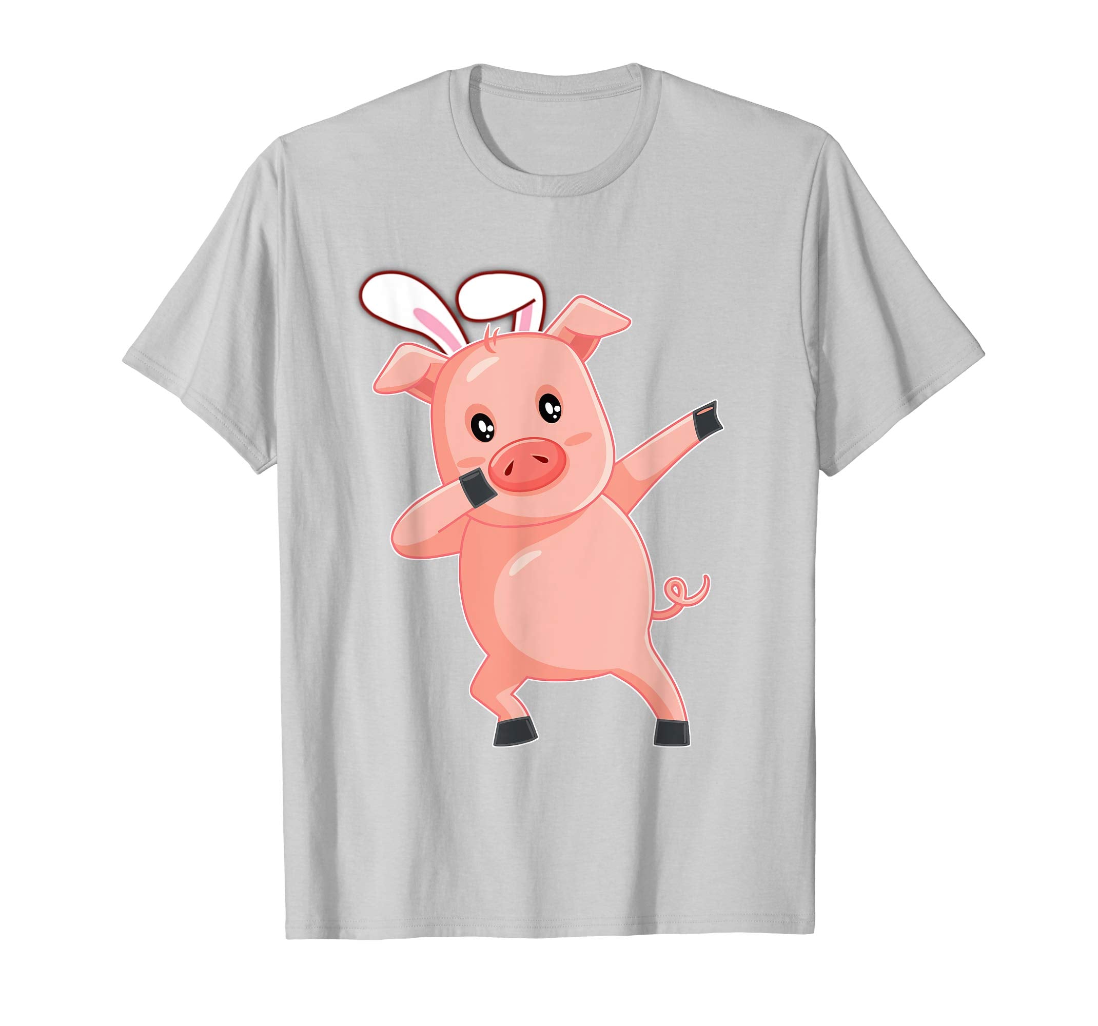 Easter Bunny Dabbing Pig Hog Tshirt Rabbit Ears Animal Gift