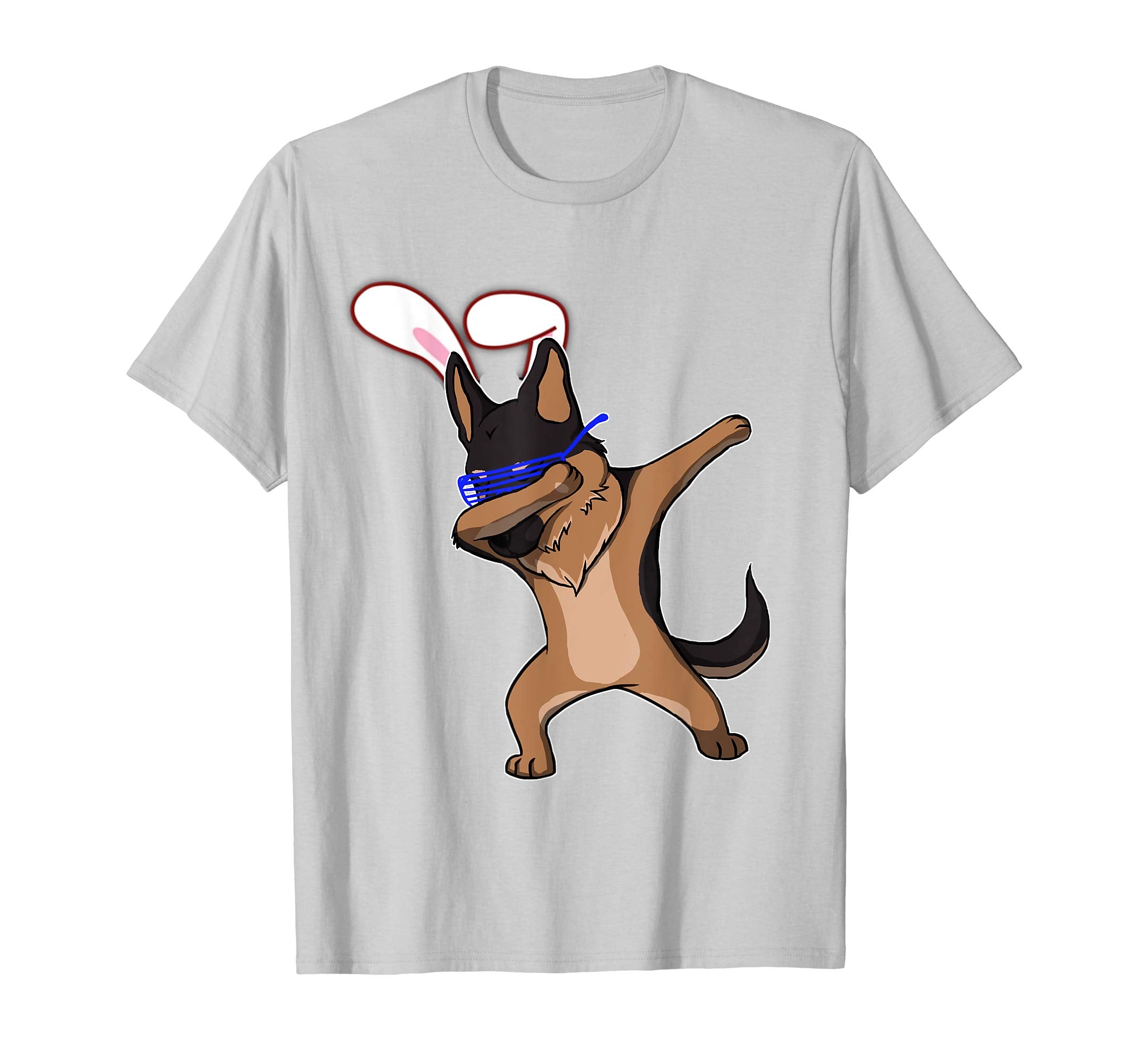 Easter Bunny Dabbing German Shepherd Dog Tshirt Rabbit Ears