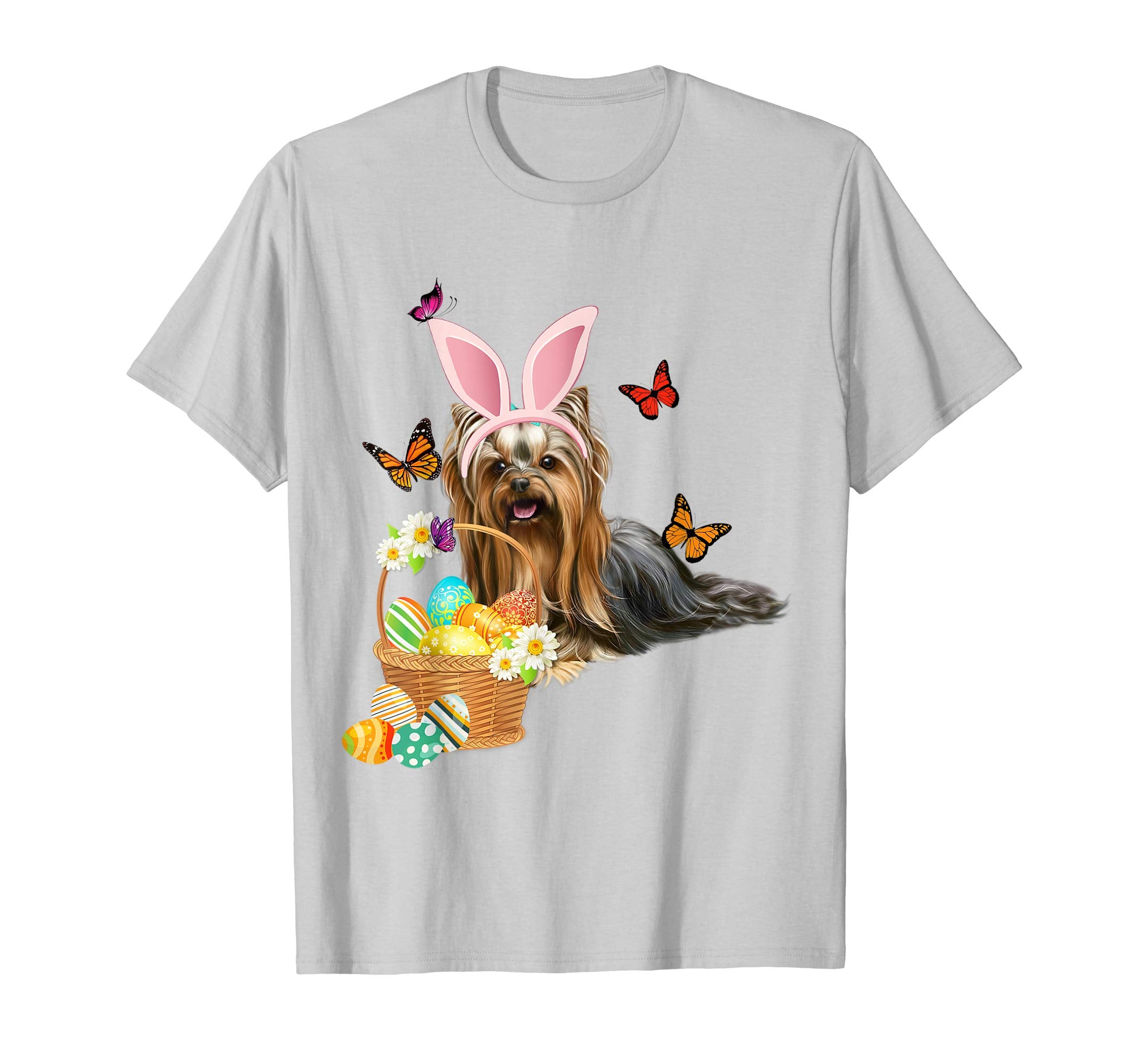 Yorkshire terrier Bunny Hat Rabbit Easter Eggs Shirt