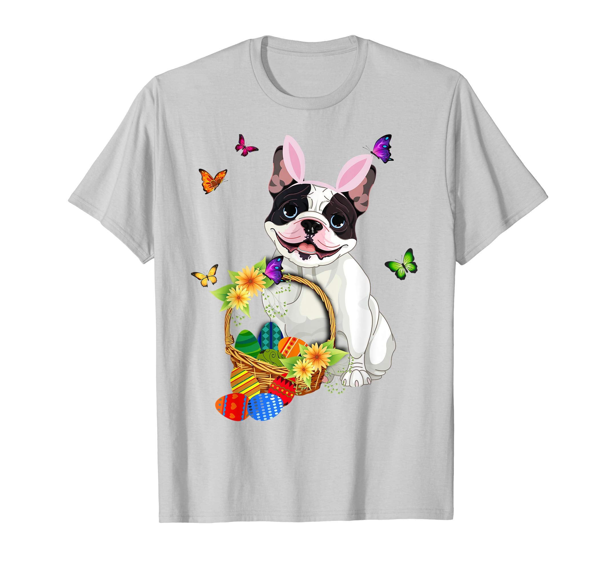 French Bulldog Bunny Hat Rabbit Easter Eggs Shirt