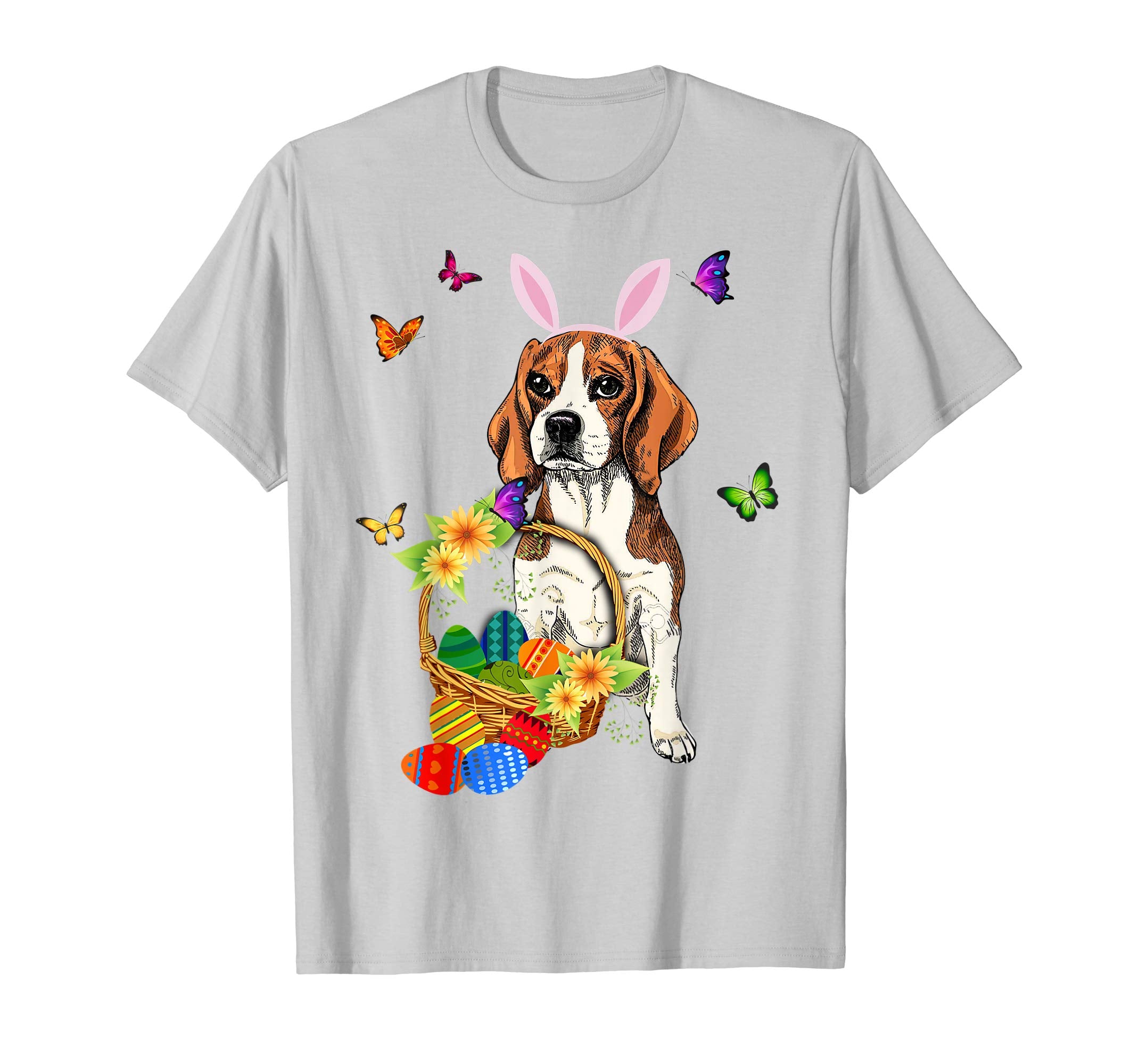 Beagle Bunny Hat Rabbit Easter Eggs Shirt