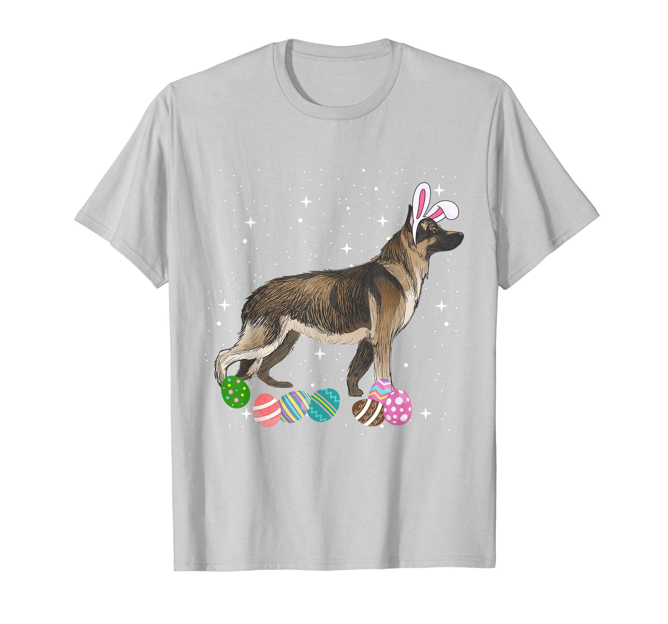 German Shepherd Dressed As Easter Bunny Rabbit Ears T-Shirt