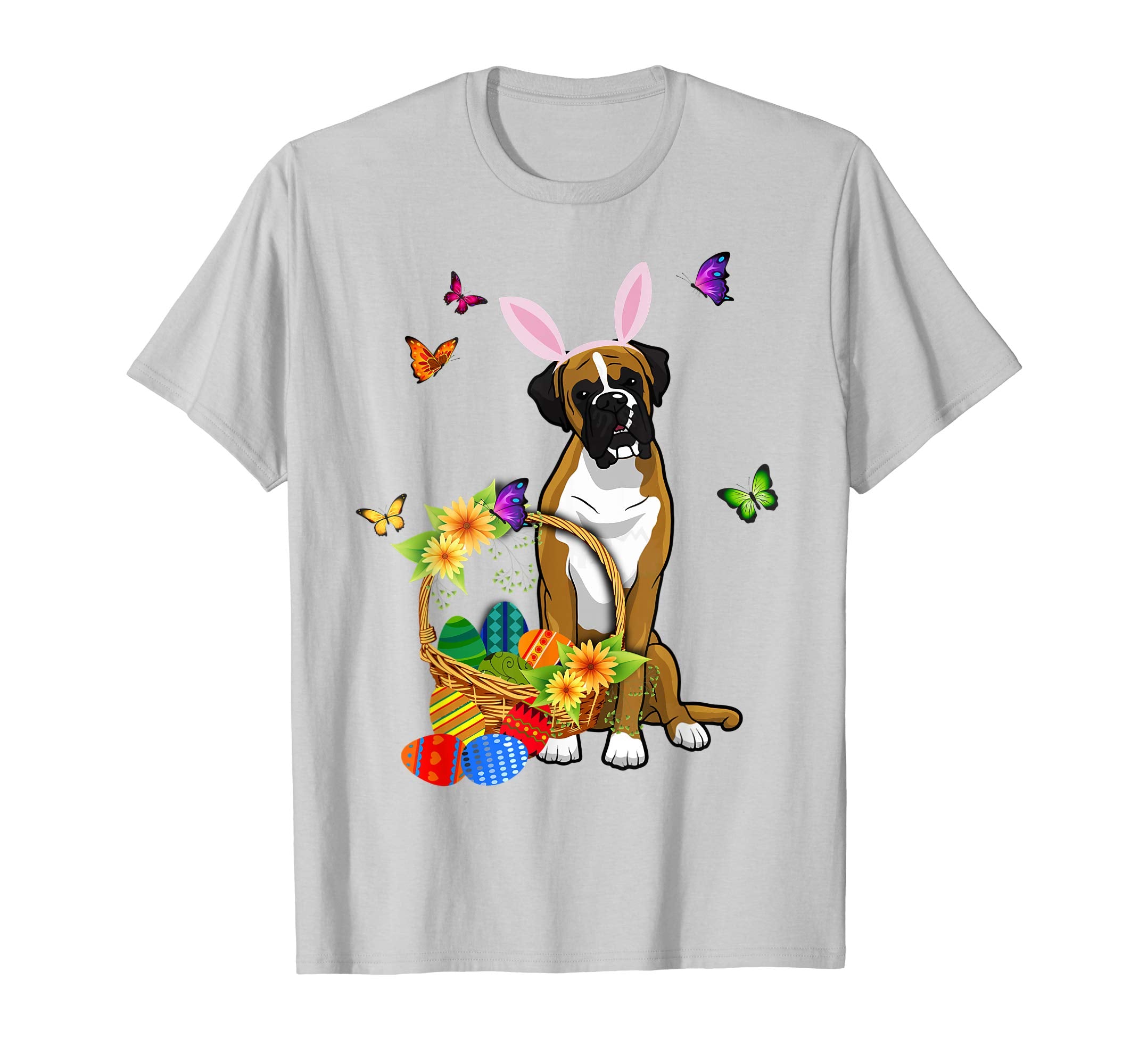 Boxer Bunny Hat Rabbit Easter Eggs Shirt