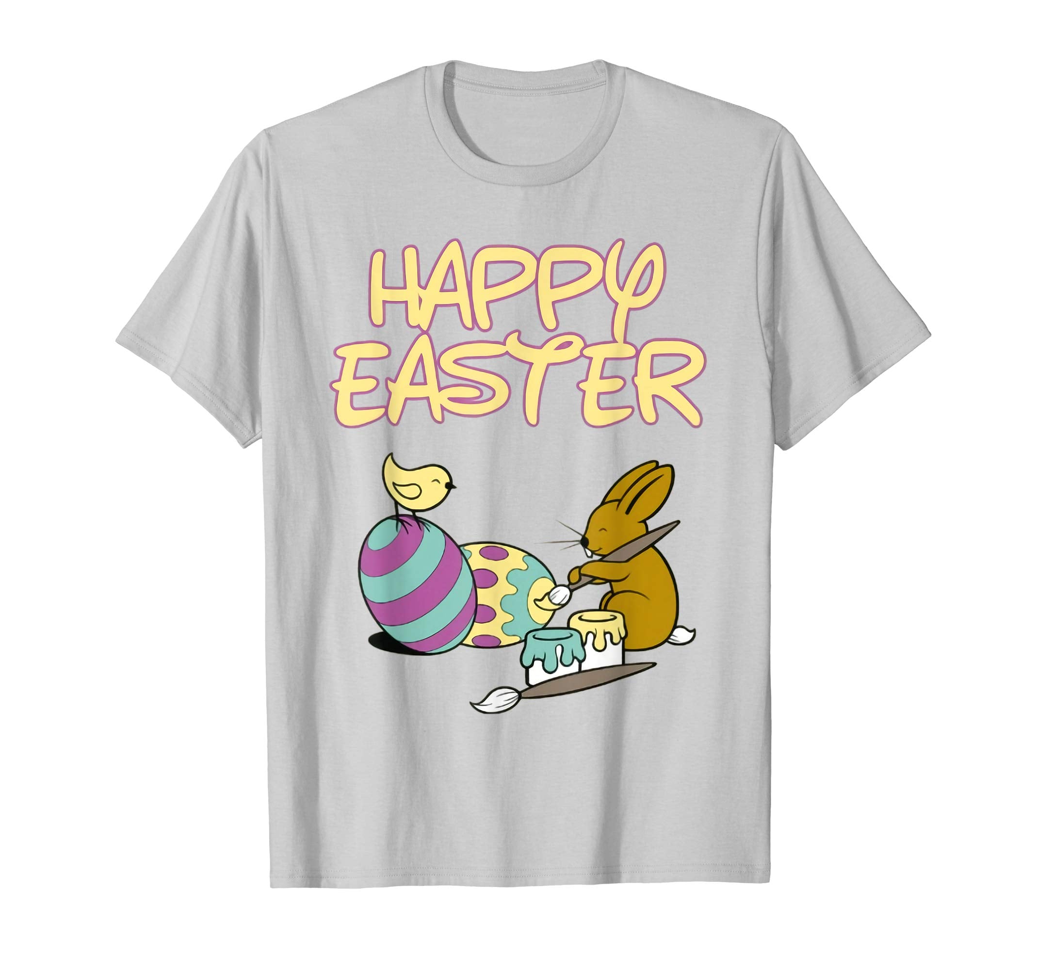 Happy Easter Bunny Tee shirt with Easter Eggs T shirt