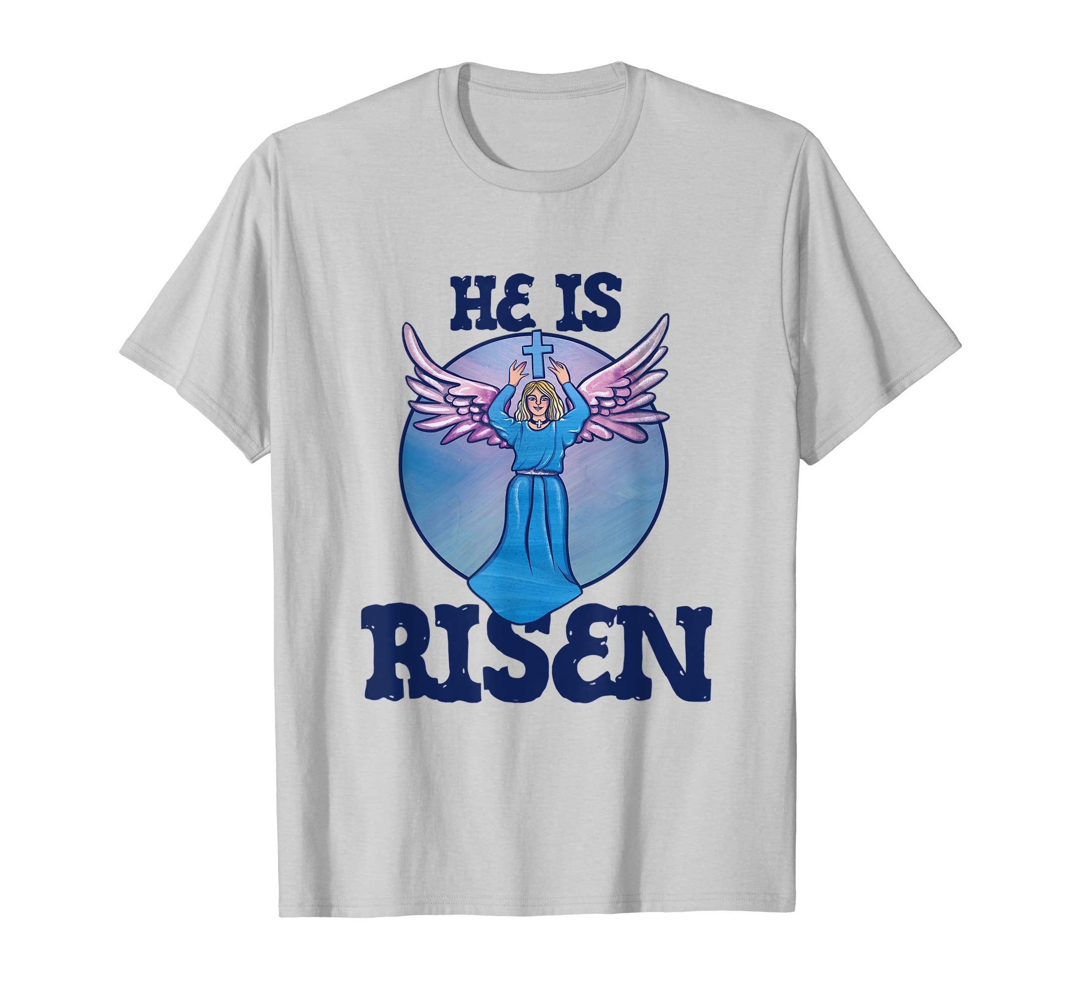 He is Risen t-shirt Christian Easter Sunday Angel Artwork