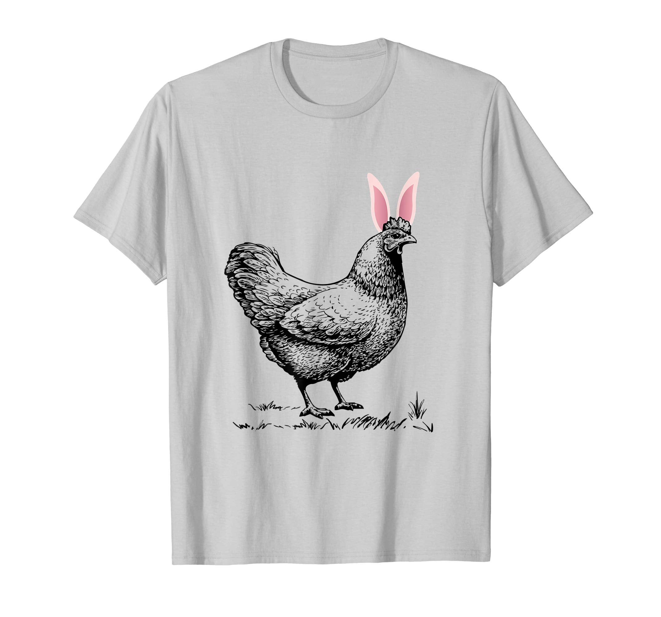 Chicken Hen Easter Bunny Rabbit Ears Funny T-Shirt Tee