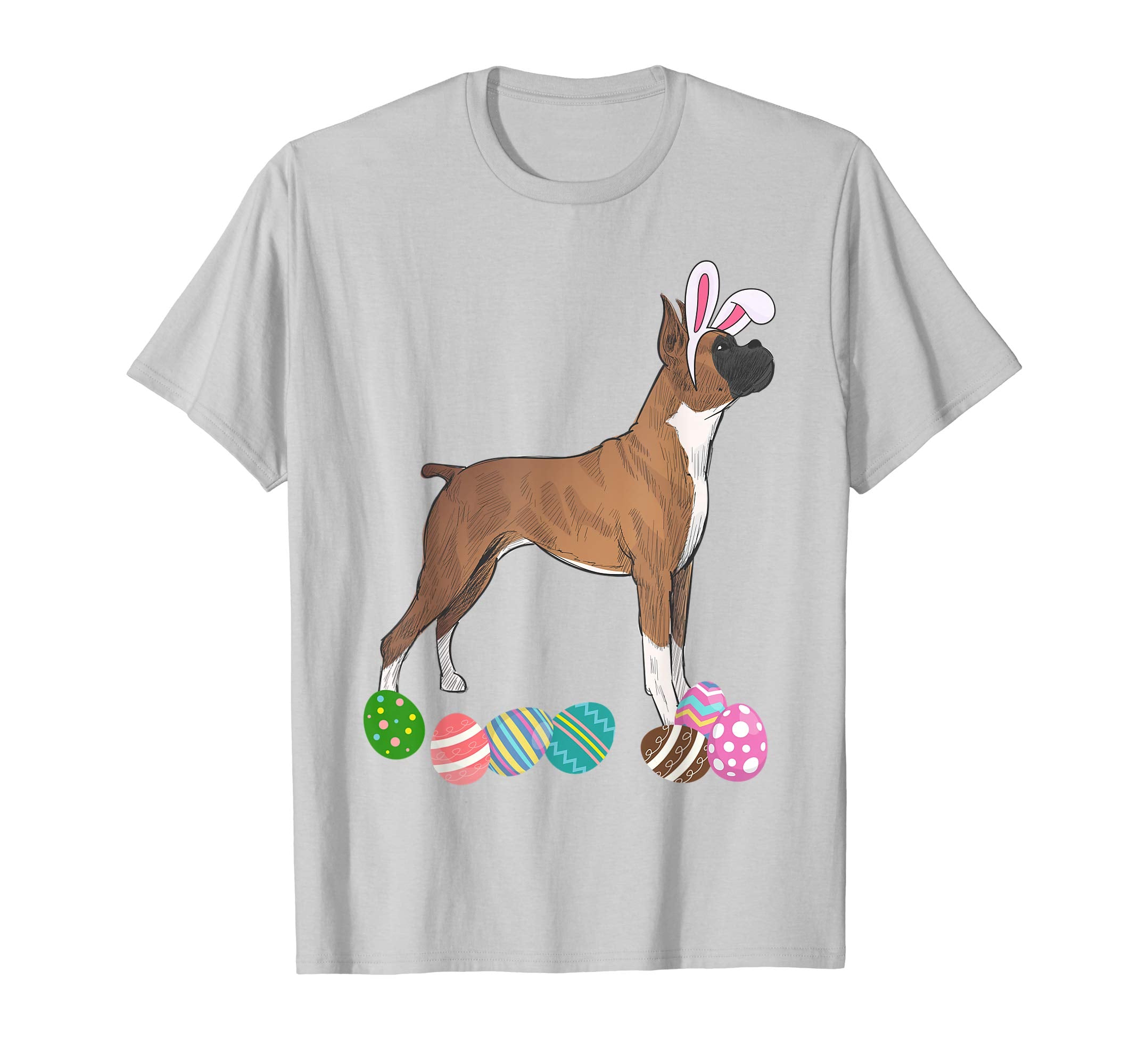 Funny Boxer Dressed As Easter Bunny With Rabbit Ears T-Shirt