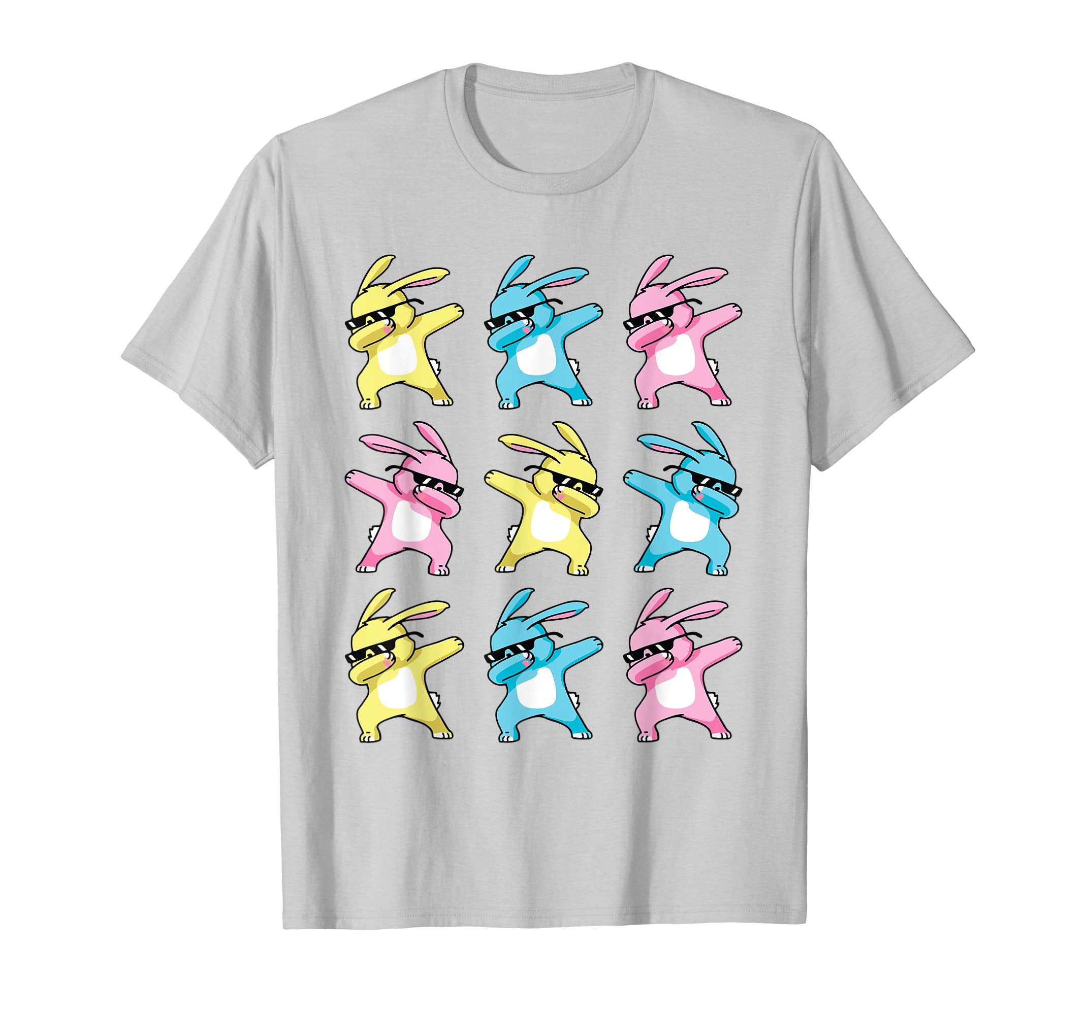 Nine Bunny Rabbit Dabbing Dancing Happy Easter Day Shirt