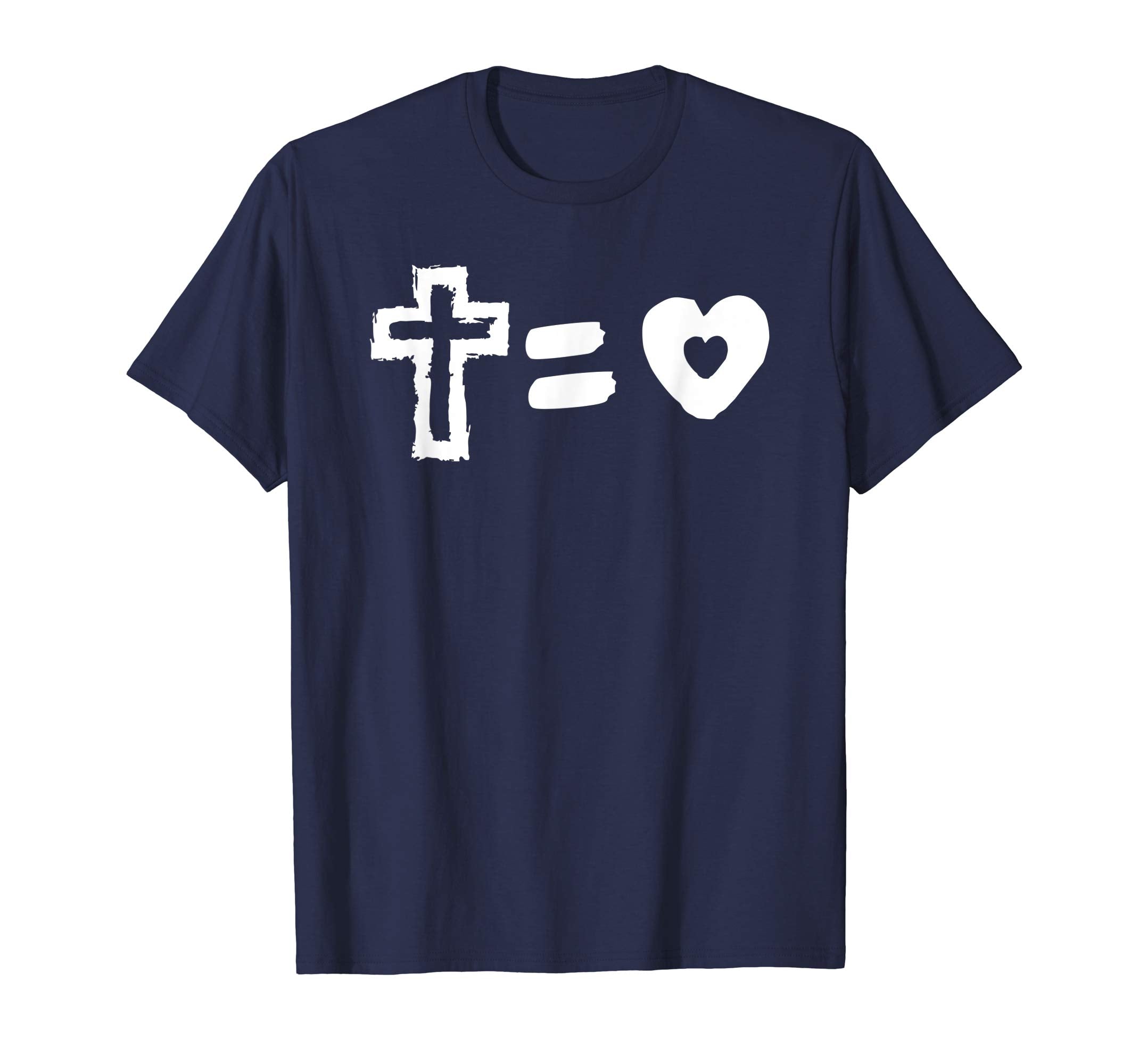 Cross Equals Love Heart Funny Math Christian Easter T Shirt