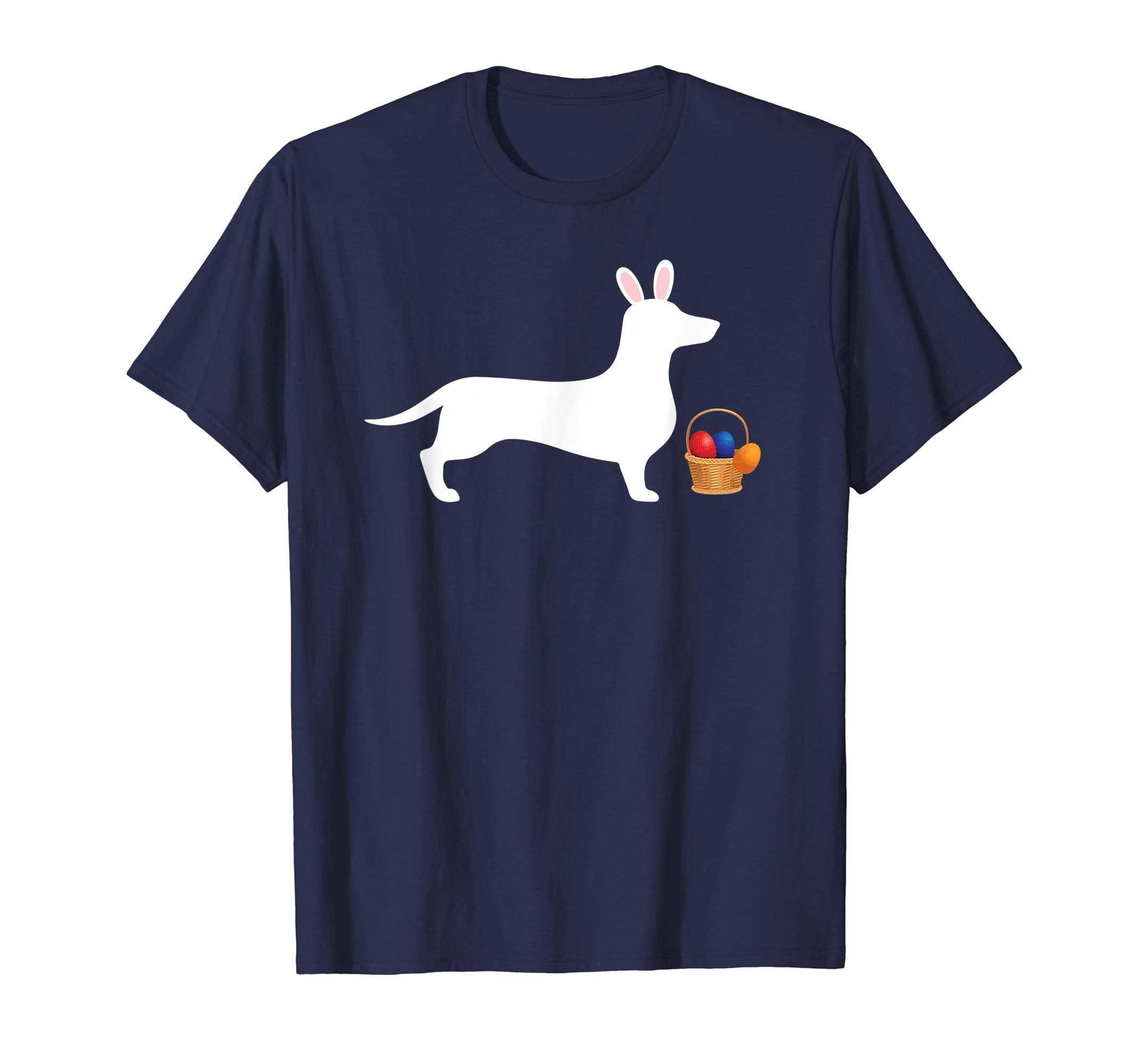 Dachshund Easter Bunny Dog Silhouette T-Shirt