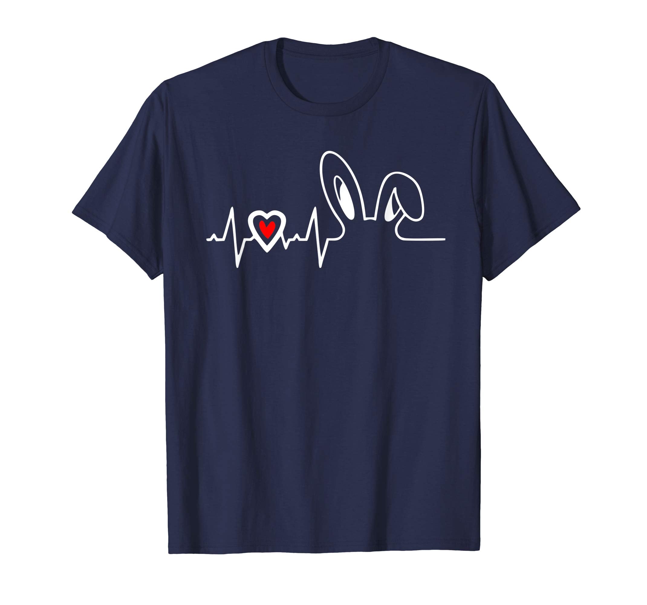 Happy Easter Bunny Heartbeat for Men Women Kids Cute T Shirt
