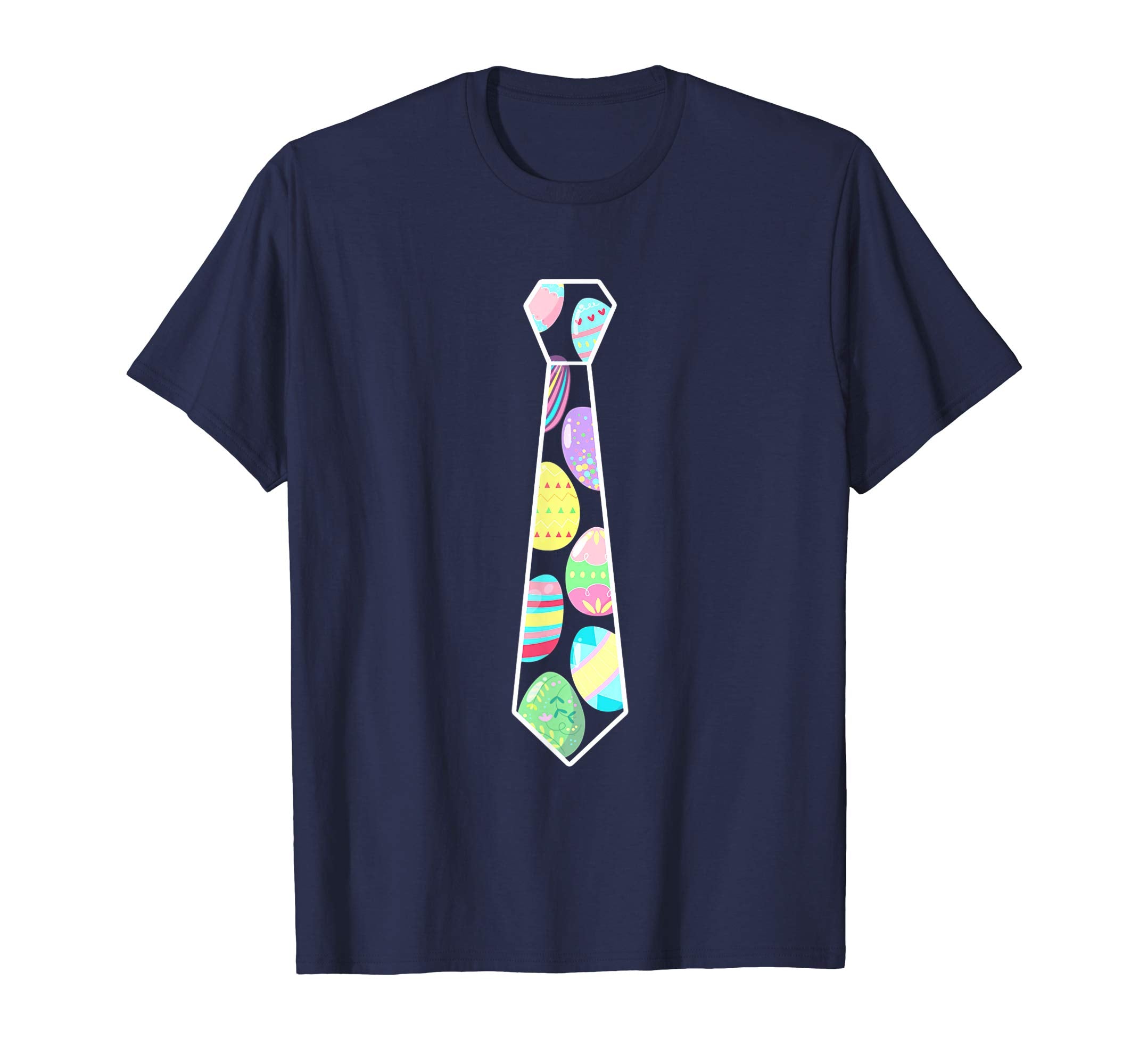 Colorful Neck Tie With Easter Eggs Easter T-Shirt