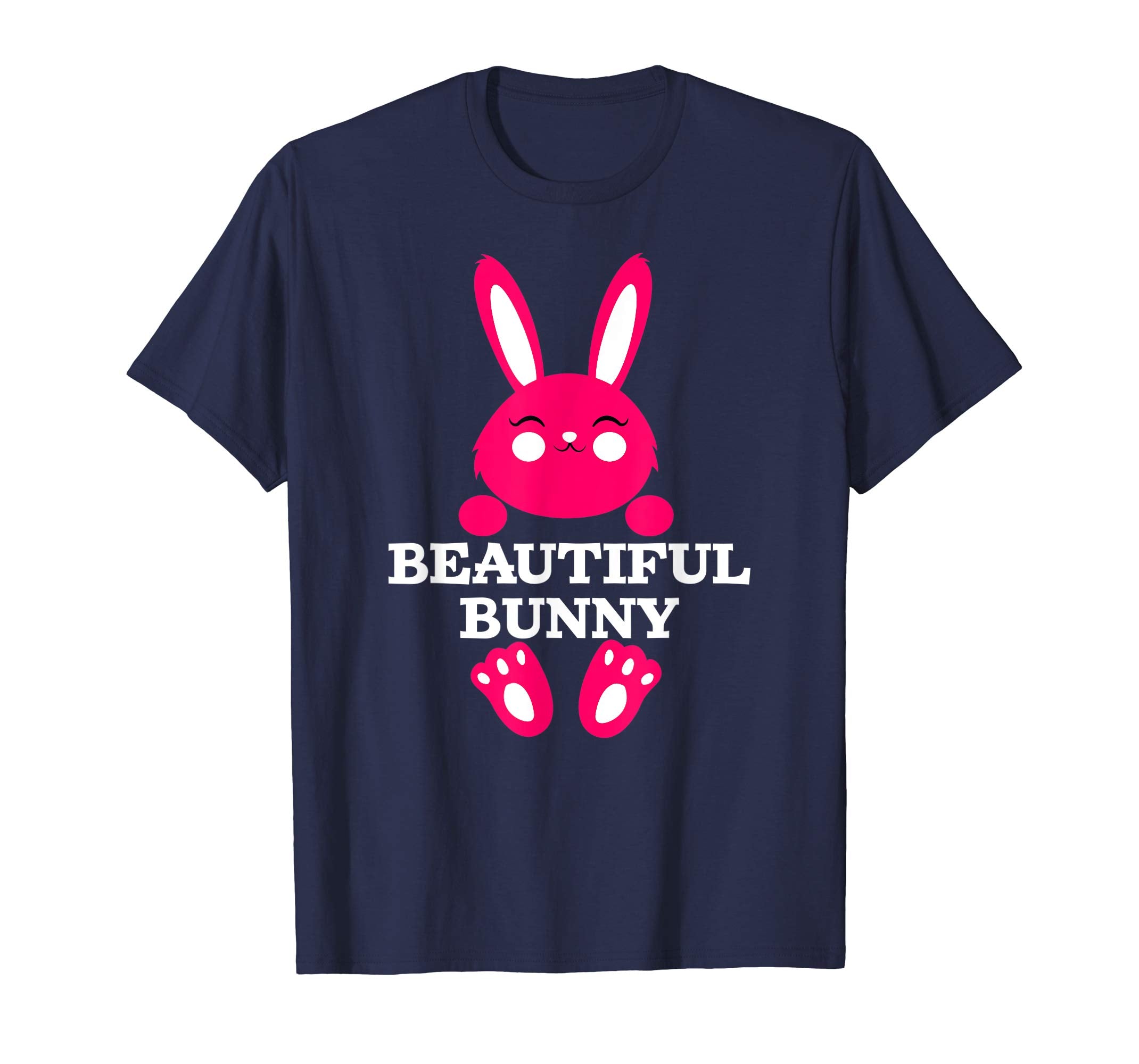 Easter Beautiful Pink Bunny Rabbit T-Shirt Girls Women Kids