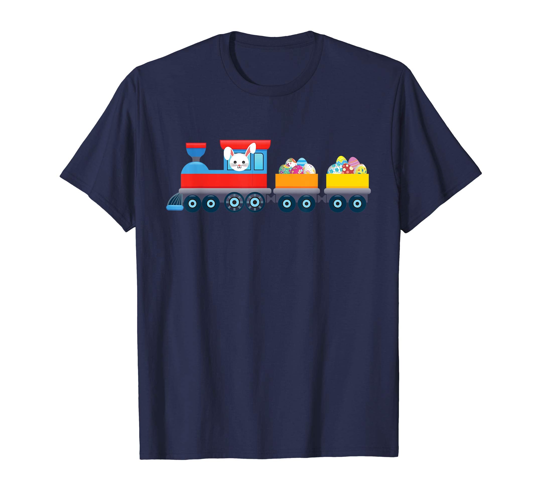 Bunny Train Truck Carying Eggs Easter Day T-Shirt Egg Hunt