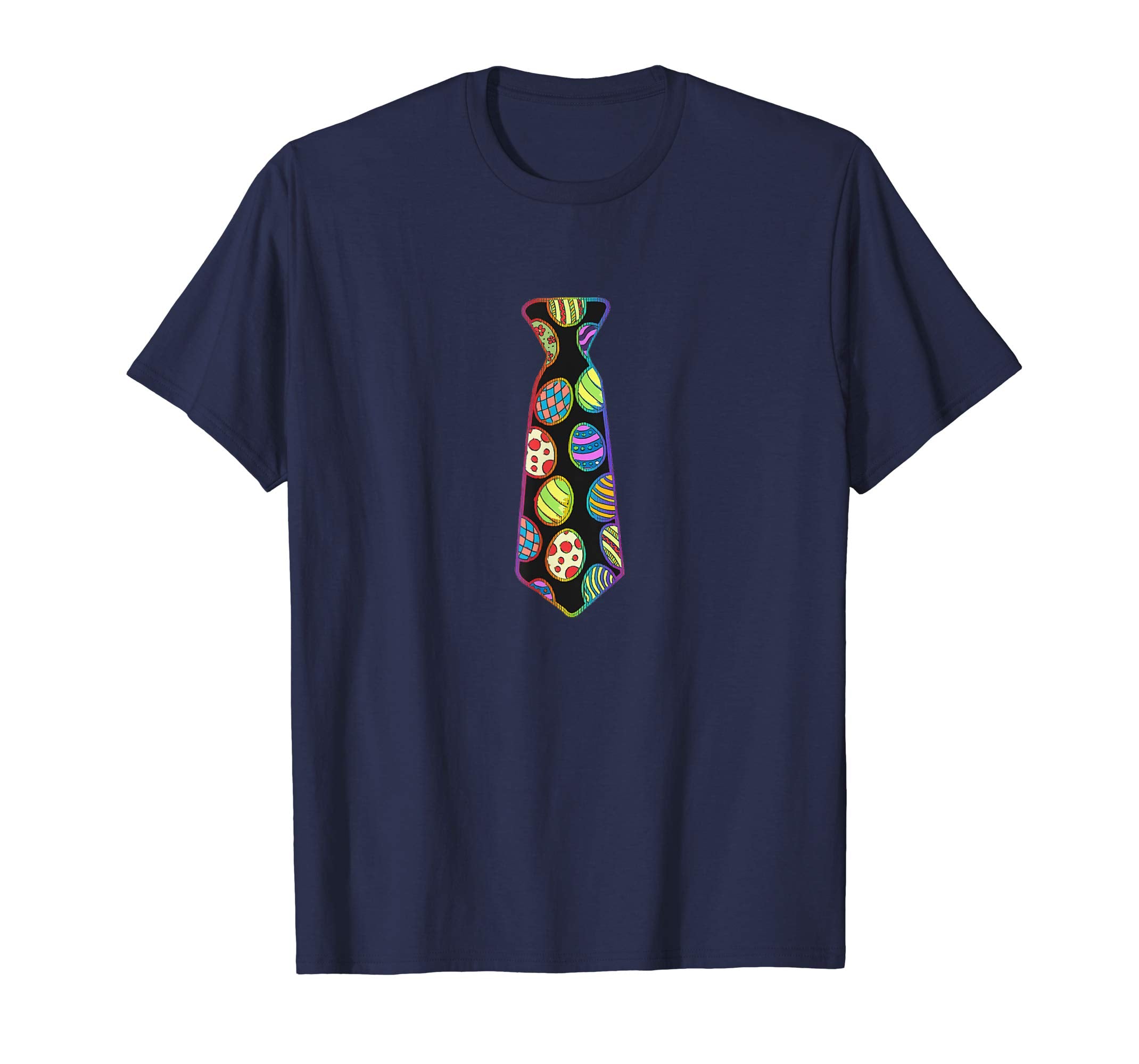 Colorful Neck Tie With Easter Eggs Easter T-Shirt