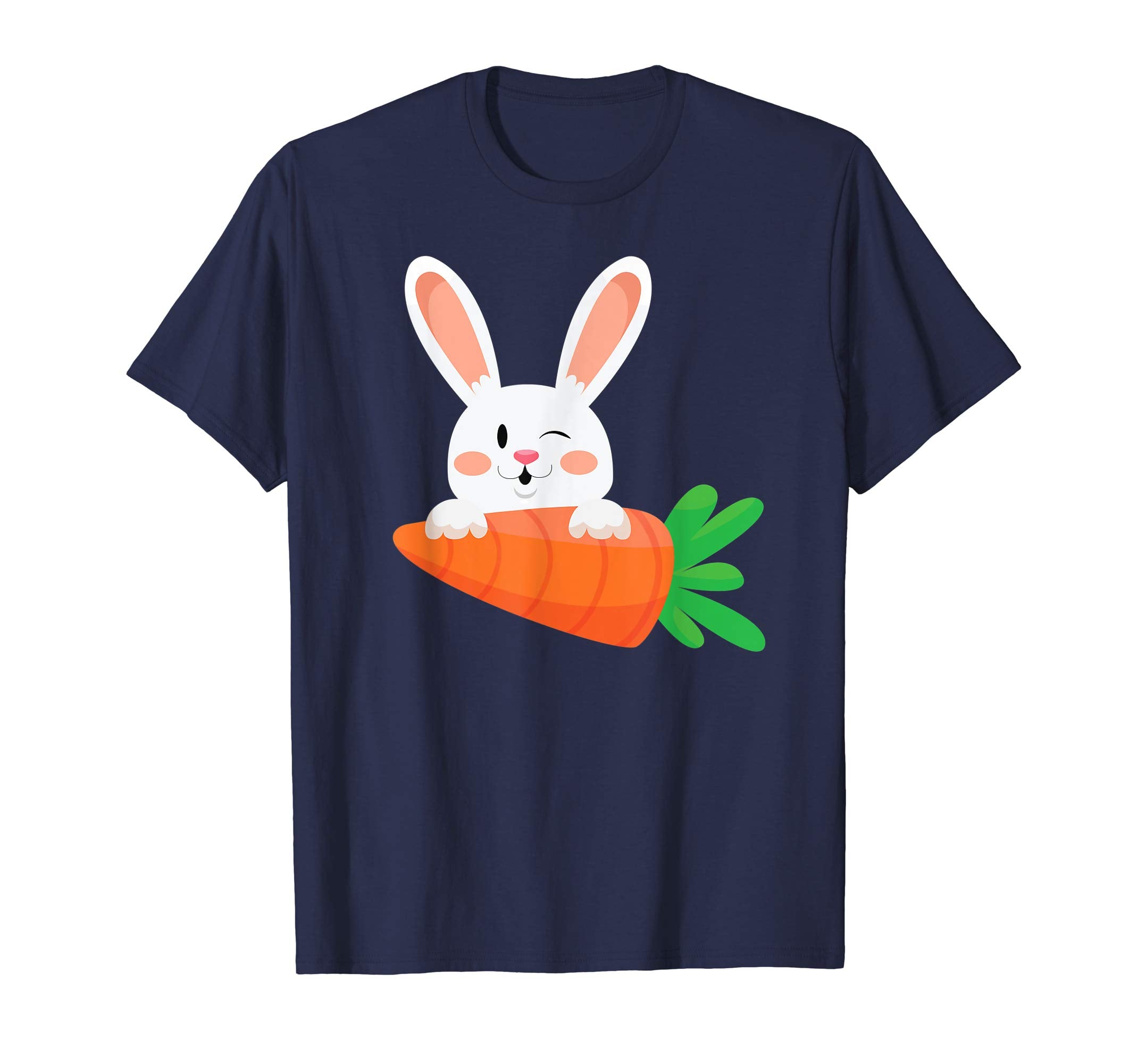 Cute Bunny With Carrot Easter Day T-Shirt Egg Hunting