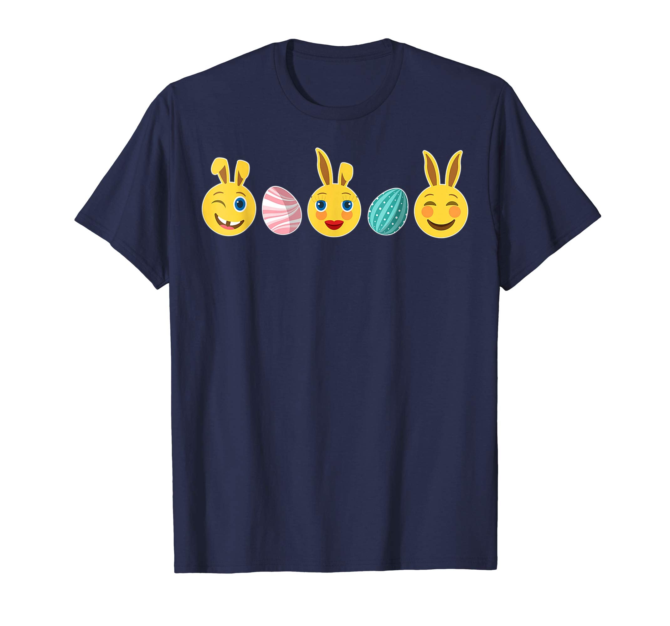 Bunnies Emotion Face Easter Eggs Happy Easter Day Shirt